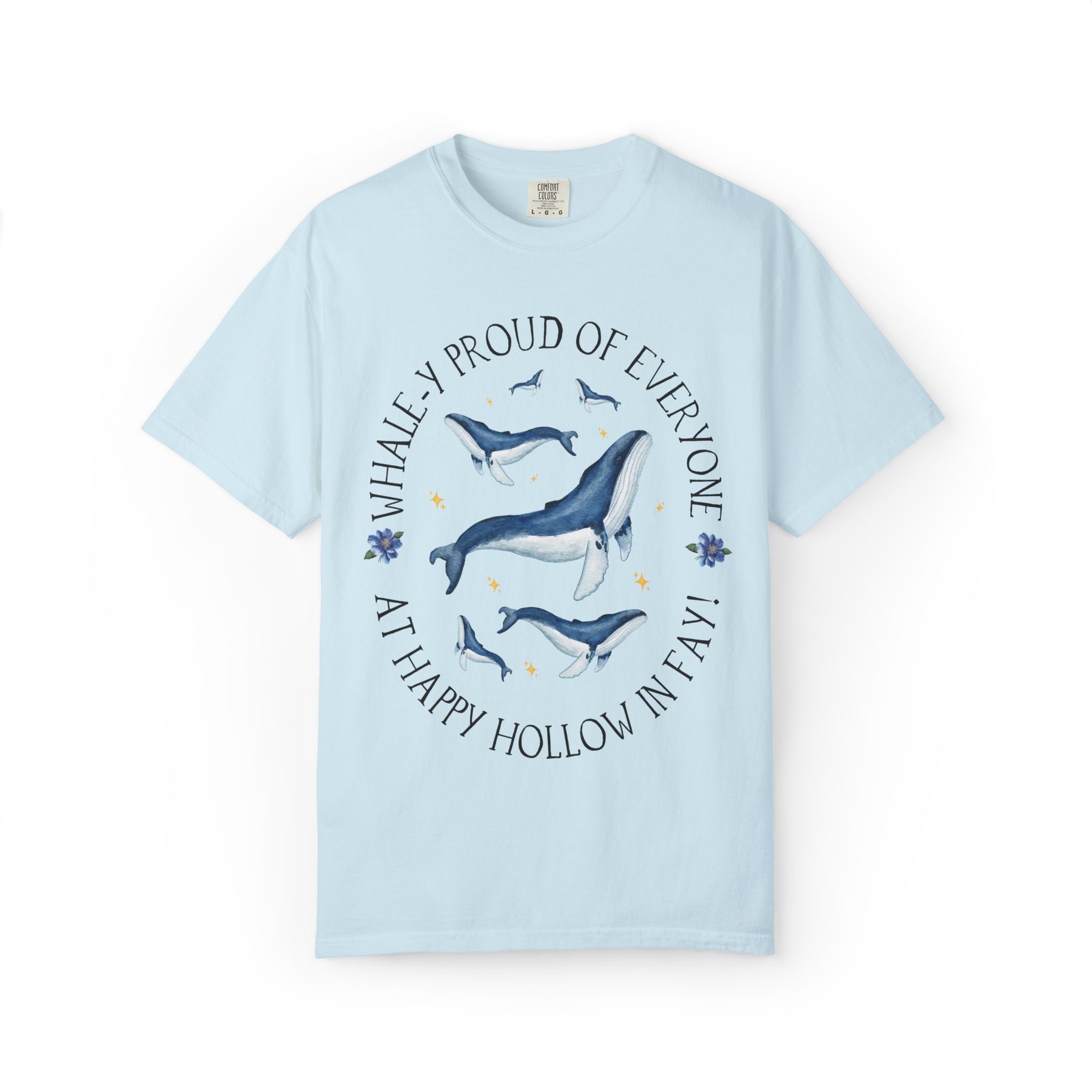 Happy Hollow Elementary School Tee Shirt: Whale - y Proud | FPS + Opal and June Tee Shirt, Fayetteville Public Schools - Opal and June