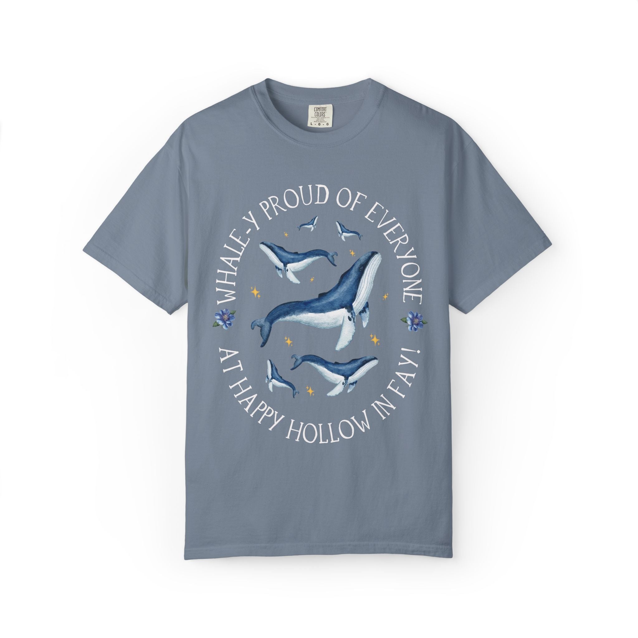 Happy Hollow Elementary School Tee Shirt: Whale - y Proud | FPS + Opal and June Tee Shirt, Fayetteville Public Schools - Opal and June