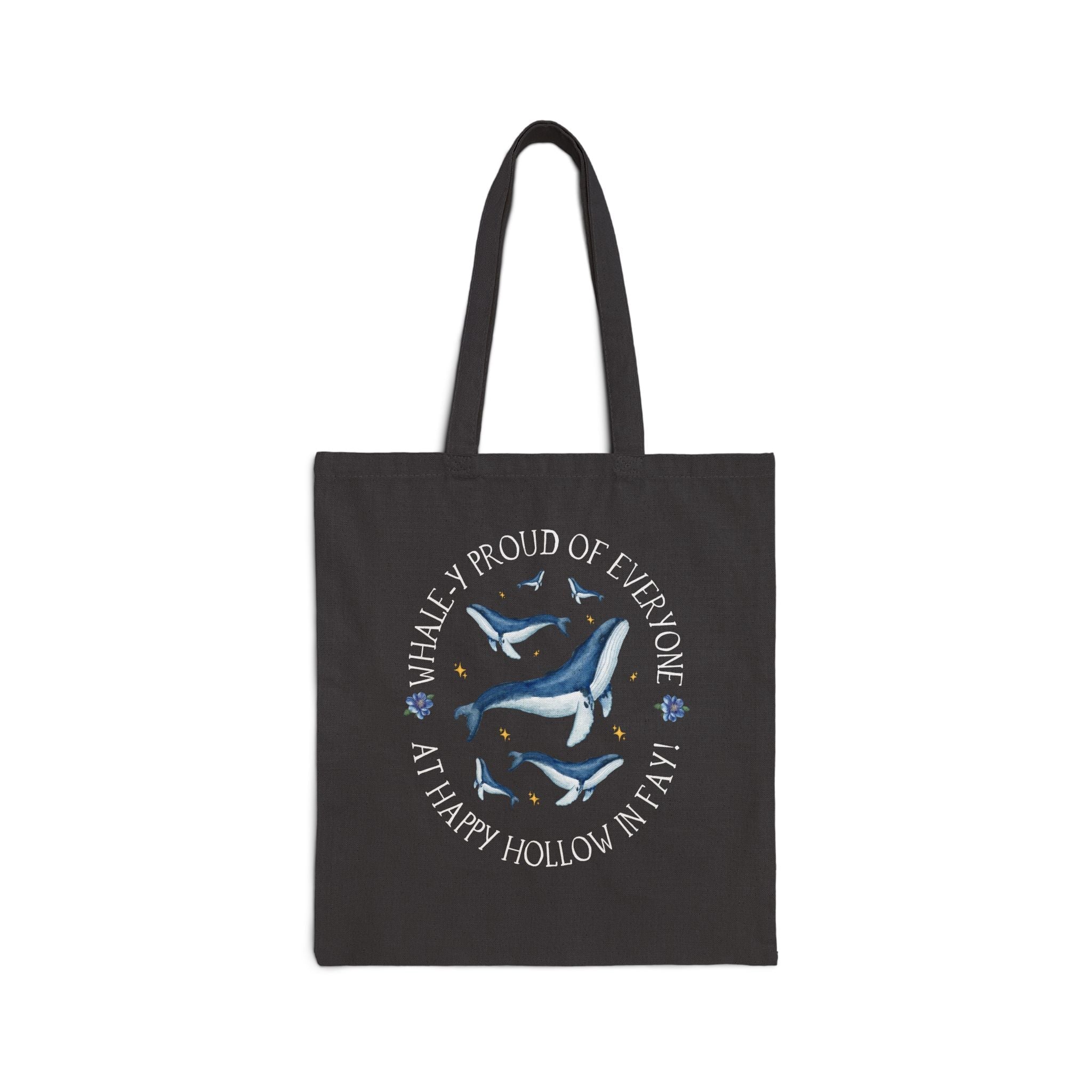 Happy Hollow Elementary School Tote Bag: Whale - y Proud | FPS + Opal and June Tote Bag, Fayetteville Public Schools - Opal and June