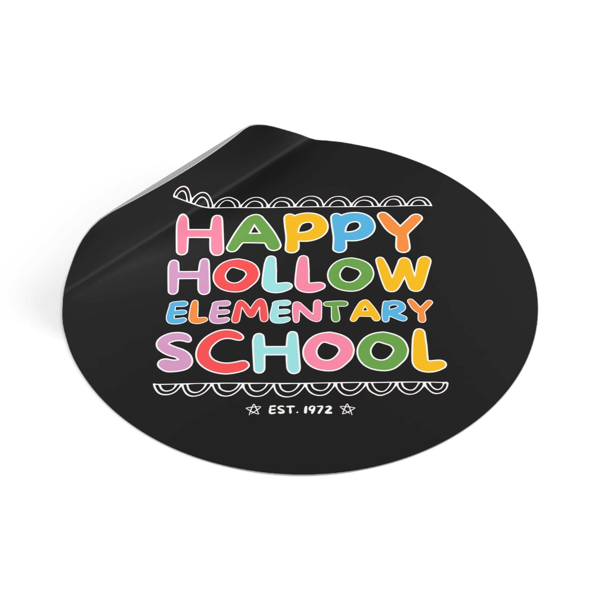 Happy Hollow Elementary Sticker: Rainbow Letters - Opal and June