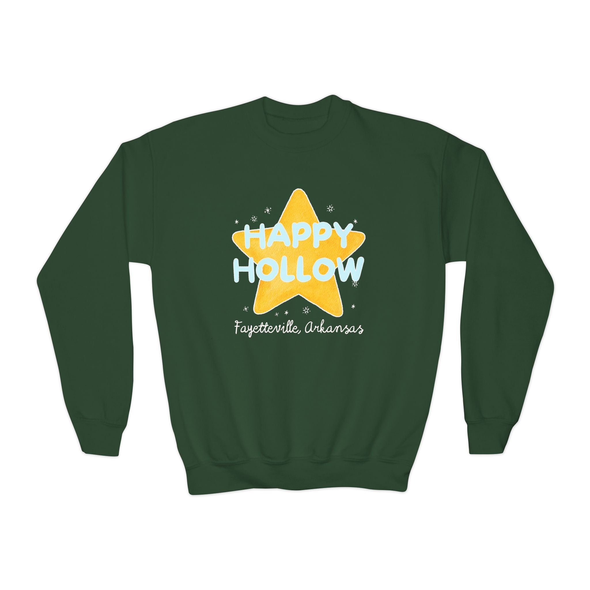 Happy Hollow Elementary Sweatshirt: Retro Star Design | FPS + Opal and June Sweatshirt, Fayetteville Public Schools - Opal and June
