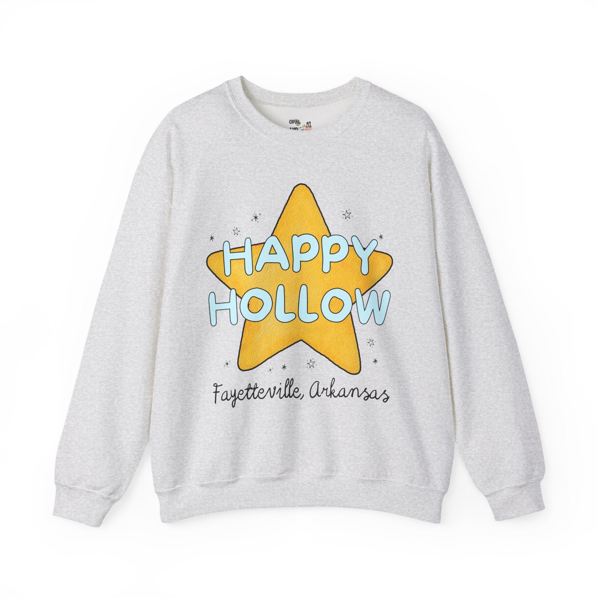 Happy Hollow Elementary Sweatshirt: Retro Star Design | FPS + Opal and June Sweatshirt, Fayetteville Public Schools - Opal and June