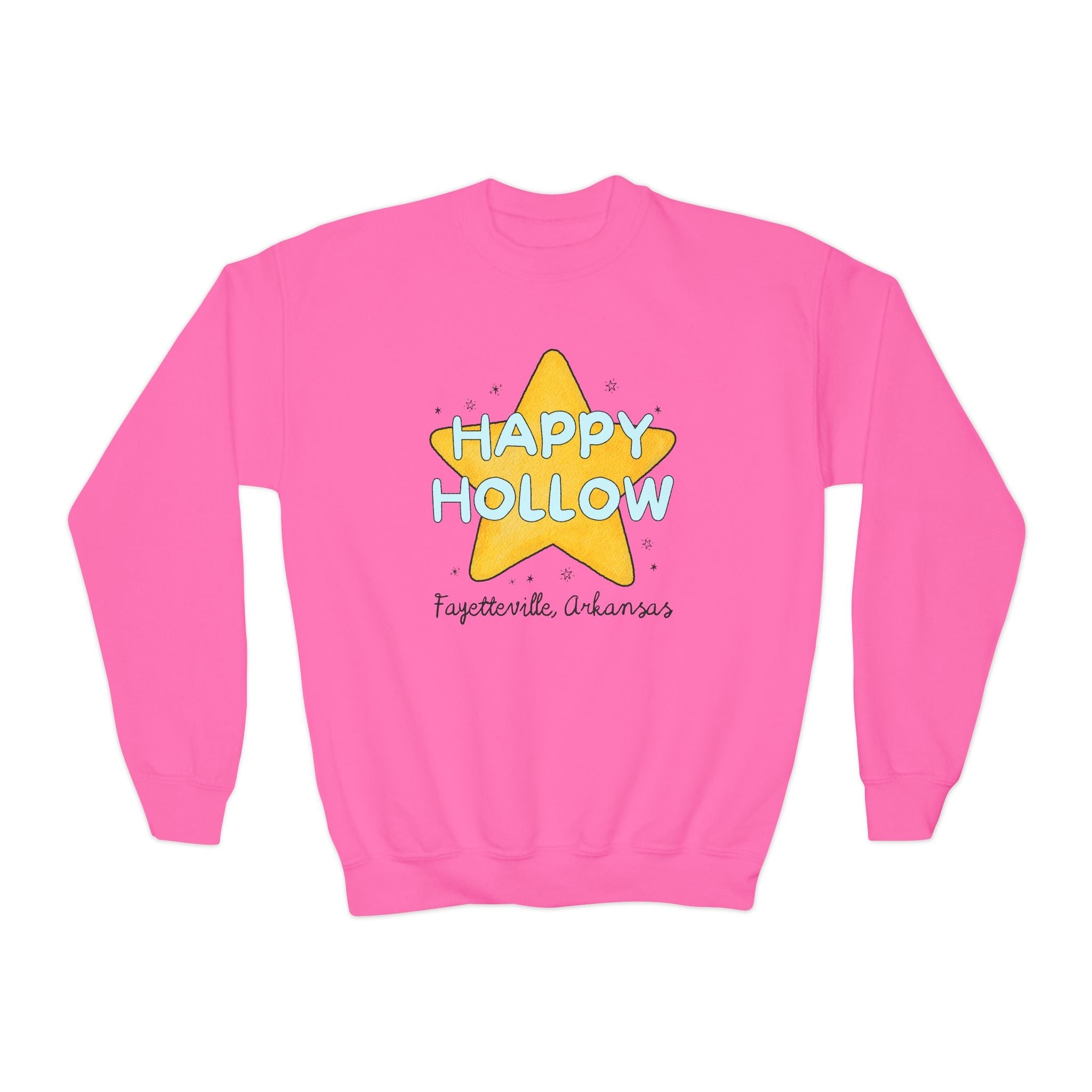 Happy Hollow Elementary Sweatshirt: Retro Star Design | FPS + Opal and June Sweatshirt, Fayetteville Public Schools - Opal and June