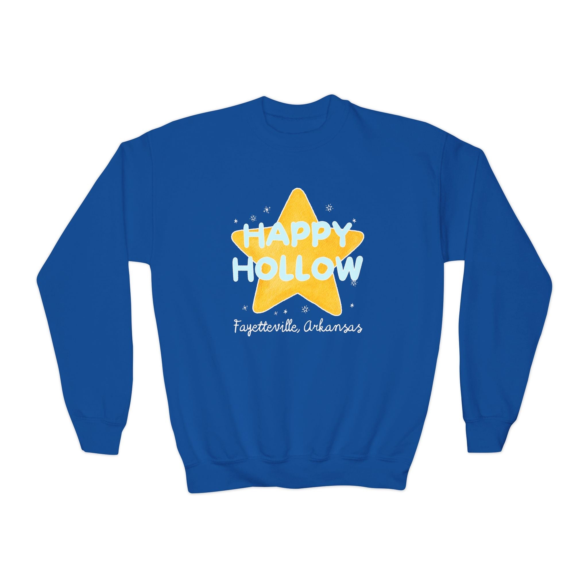 Happy Hollow Elementary Sweatshirt: Retro Star Design | FPS + Opal and June Sweatshirt, Fayetteville Public Schools - Opal and June