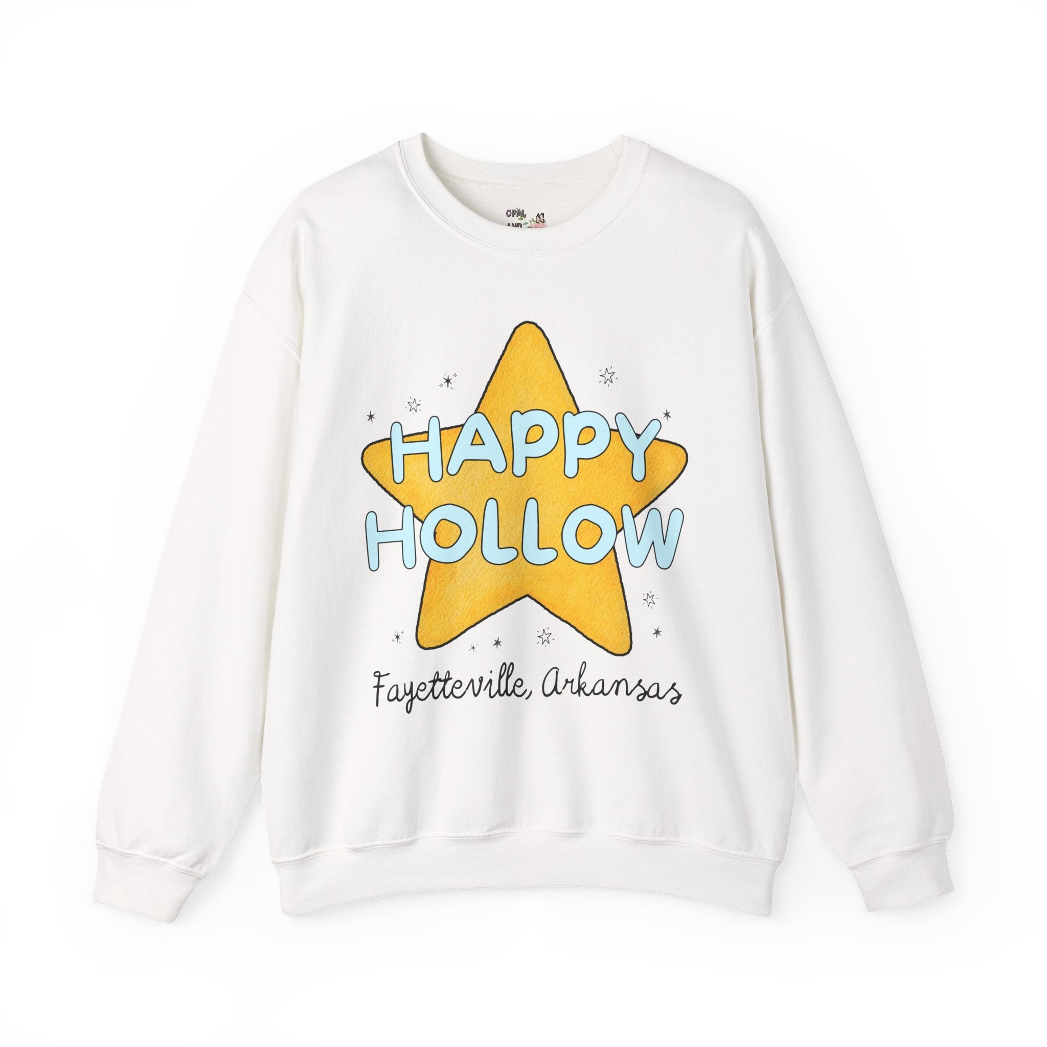 Happy Hollow Elementary Sweatshirt: Retro Star Design | FPS + Opal and June Sweatshirt, Fayetteville Public Schools - Opal and June