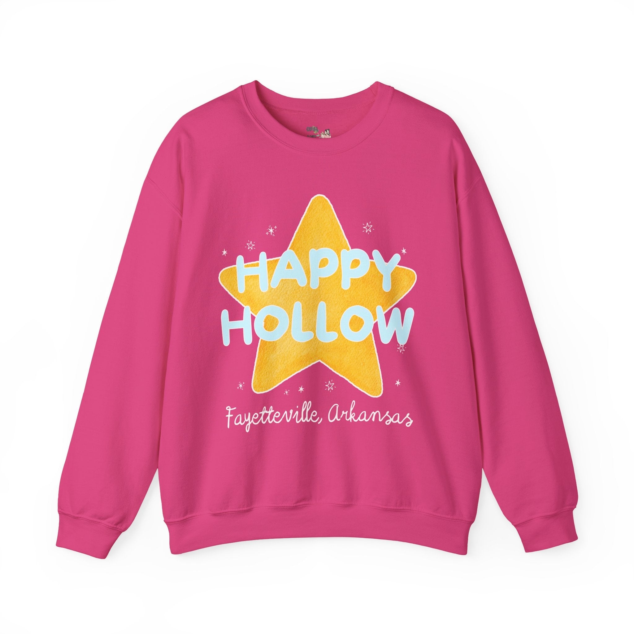 Happy Hollow Elementary Sweatshirt: Retro Star Design | FPS + Opal and June Sweatshirt, Fayetteville Public Schools - Opal and June