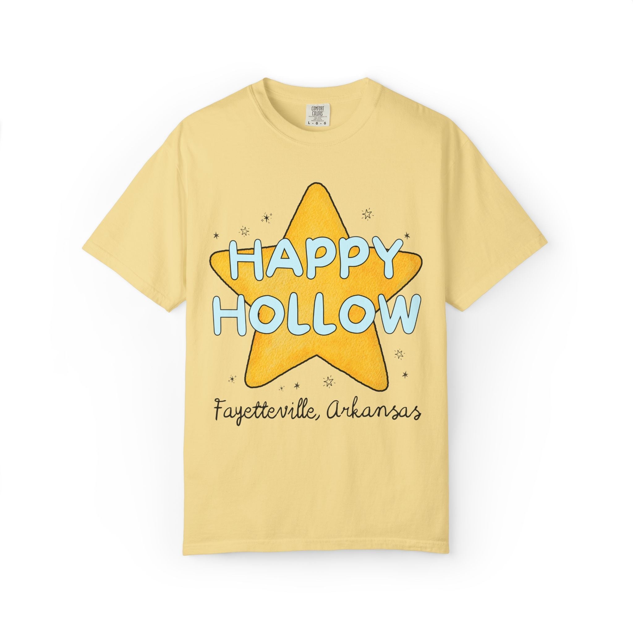 Happy Hollow Elementary Tee Shirt: Retro Star Design | FPS + Opal and June Tee Shirt, Fayetteville Public Schools - Opal and June