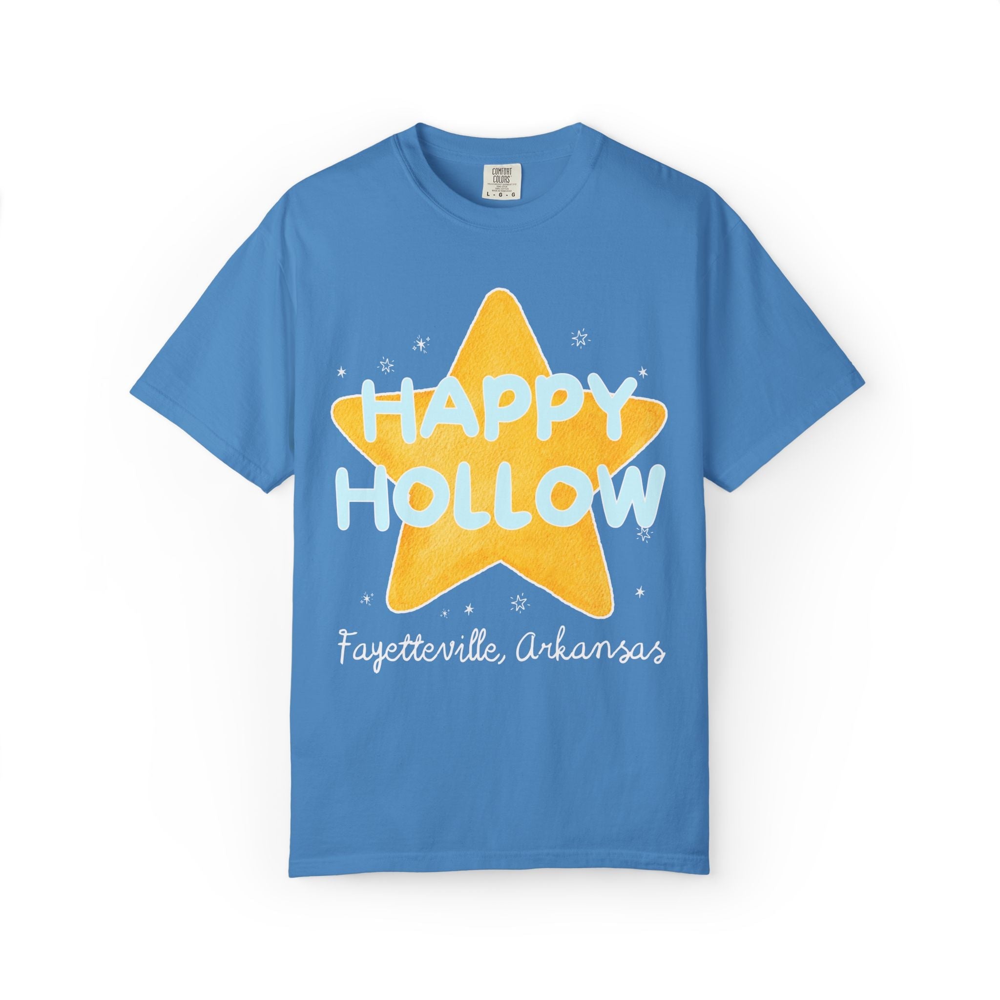 Happy Hollow Elementary Tee Shirt: Retro Star Design | FPS + Opal and June Tee Shirt, Fayetteville Public Schools - Opal and June