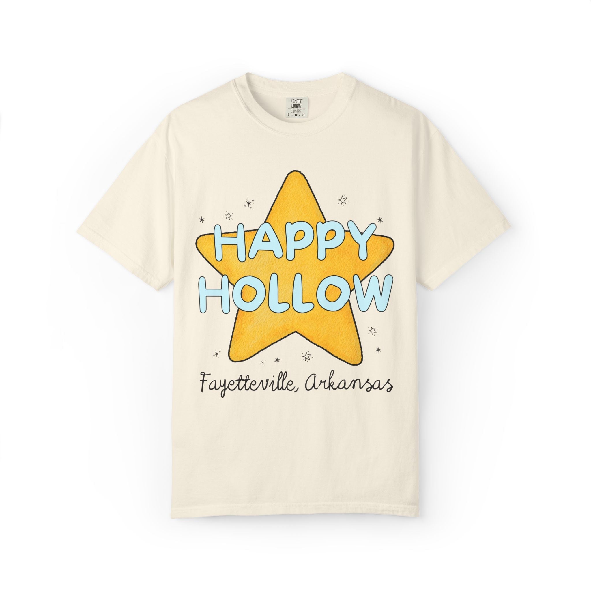 Happy Hollow Elementary Tee Shirt: Retro Star Design | FPS + Opal and June Tee Shirt, Fayetteville Public Schools - Opal and June