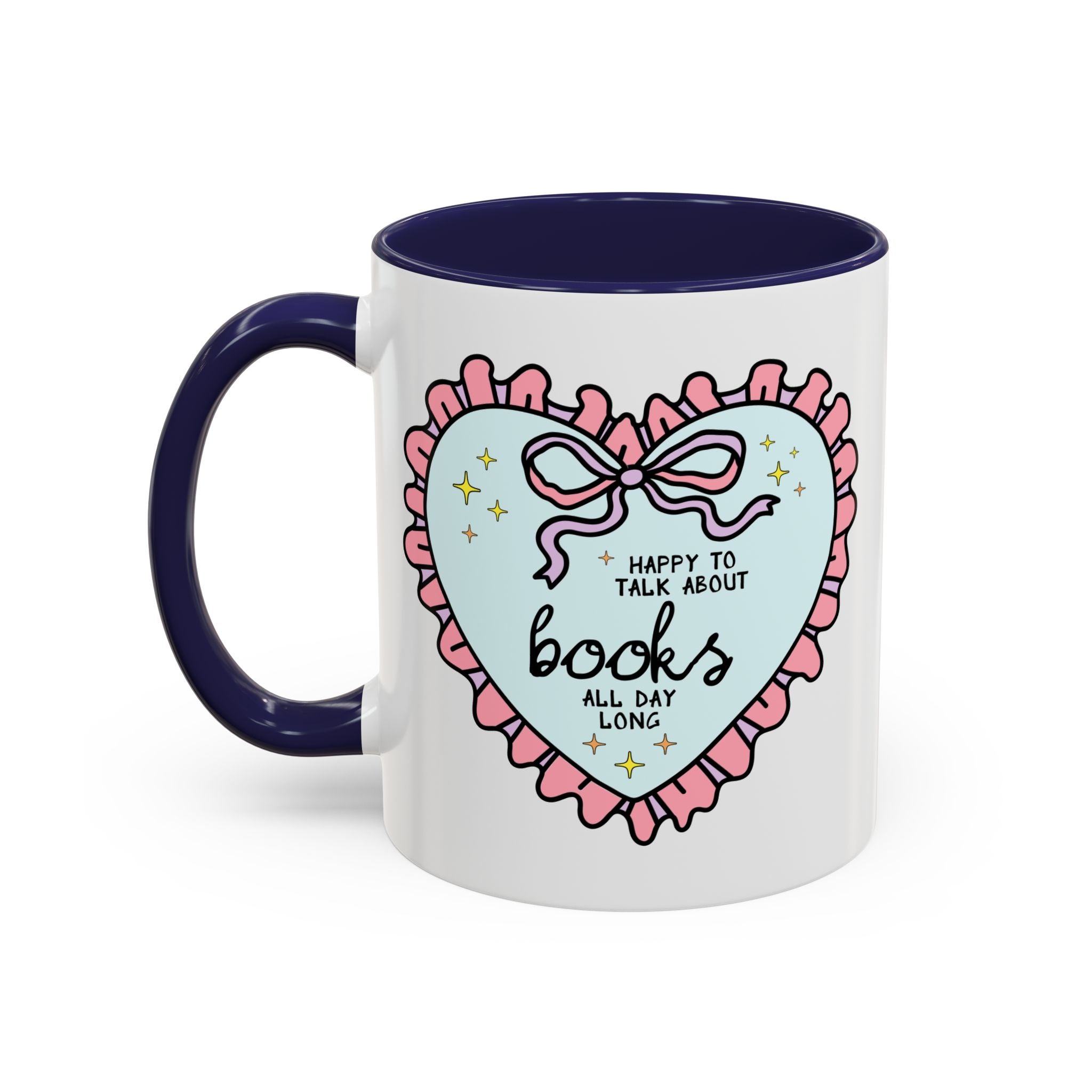 Happy to Talk About Books All Day Long Coffee Mug - Opal and June