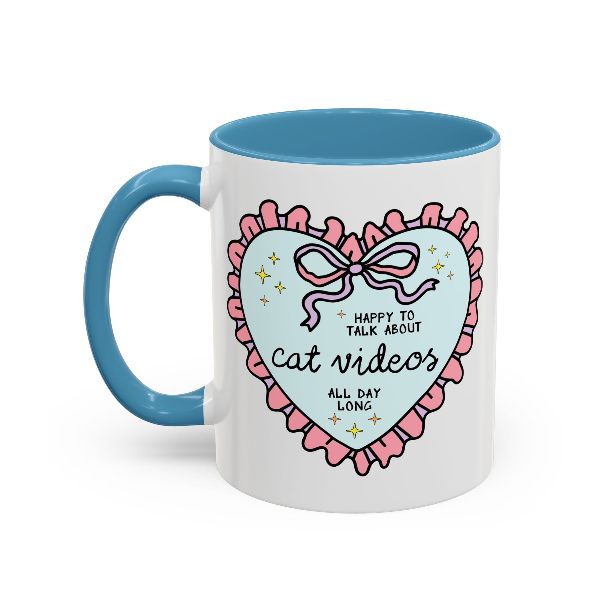 Happy to Talk About Cat Videos All Day Long Coffee Mug - Opal and June