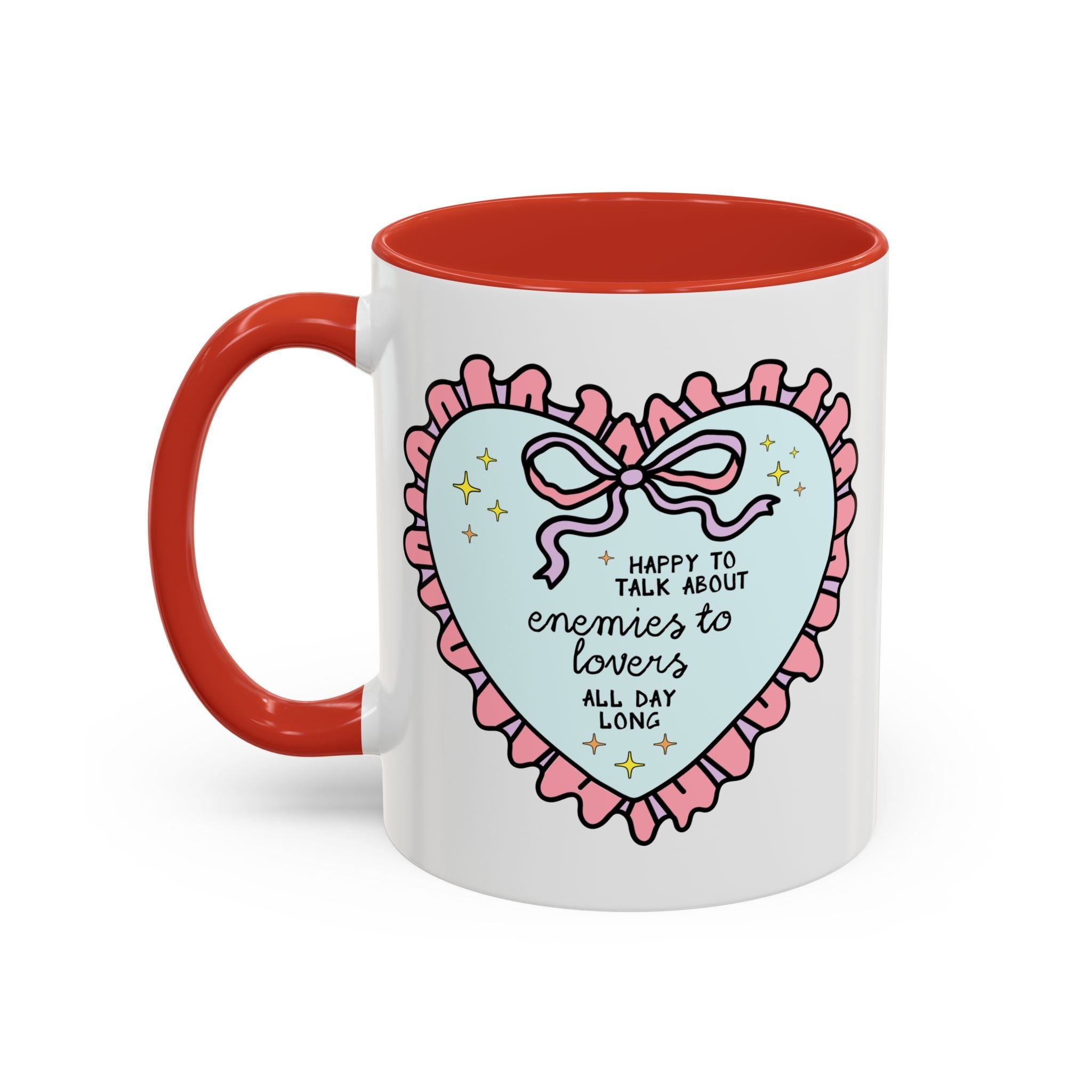 Happy to Talk About Enemies to Lovers All Day Long Coffee Mug - Opal and June