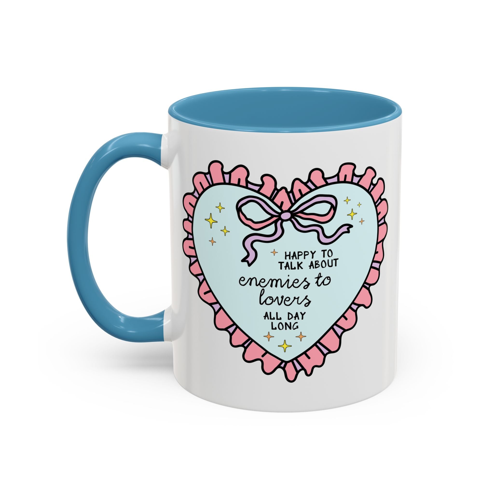 Happy to Talk About Enemies to Lovers All Day Long Coffee Mug - Opal and June