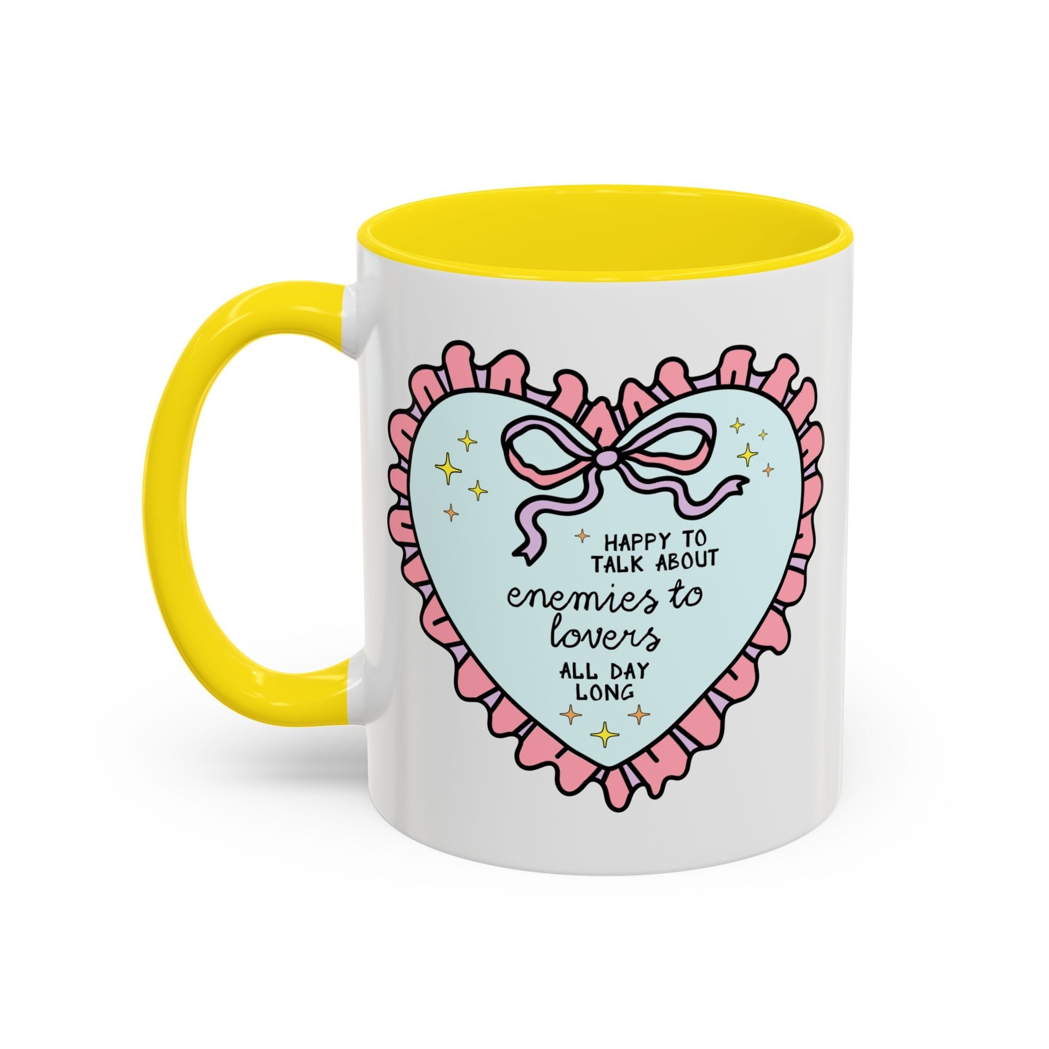 Happy to Talk About Enemies to Lovers All Day Long Coffee Mug - Opal and June