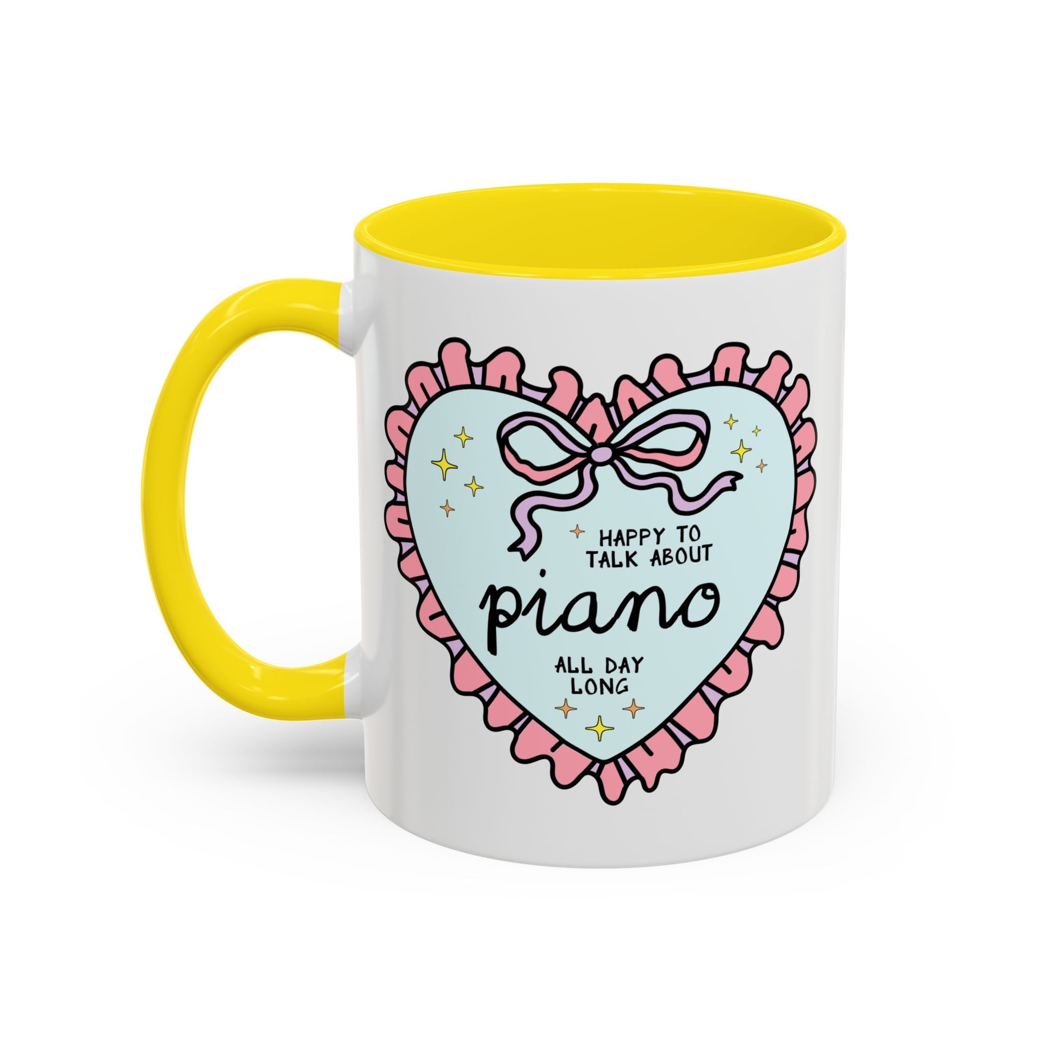 Happy to Talk About Piano All Day Long Coffee Mug - Opal and June