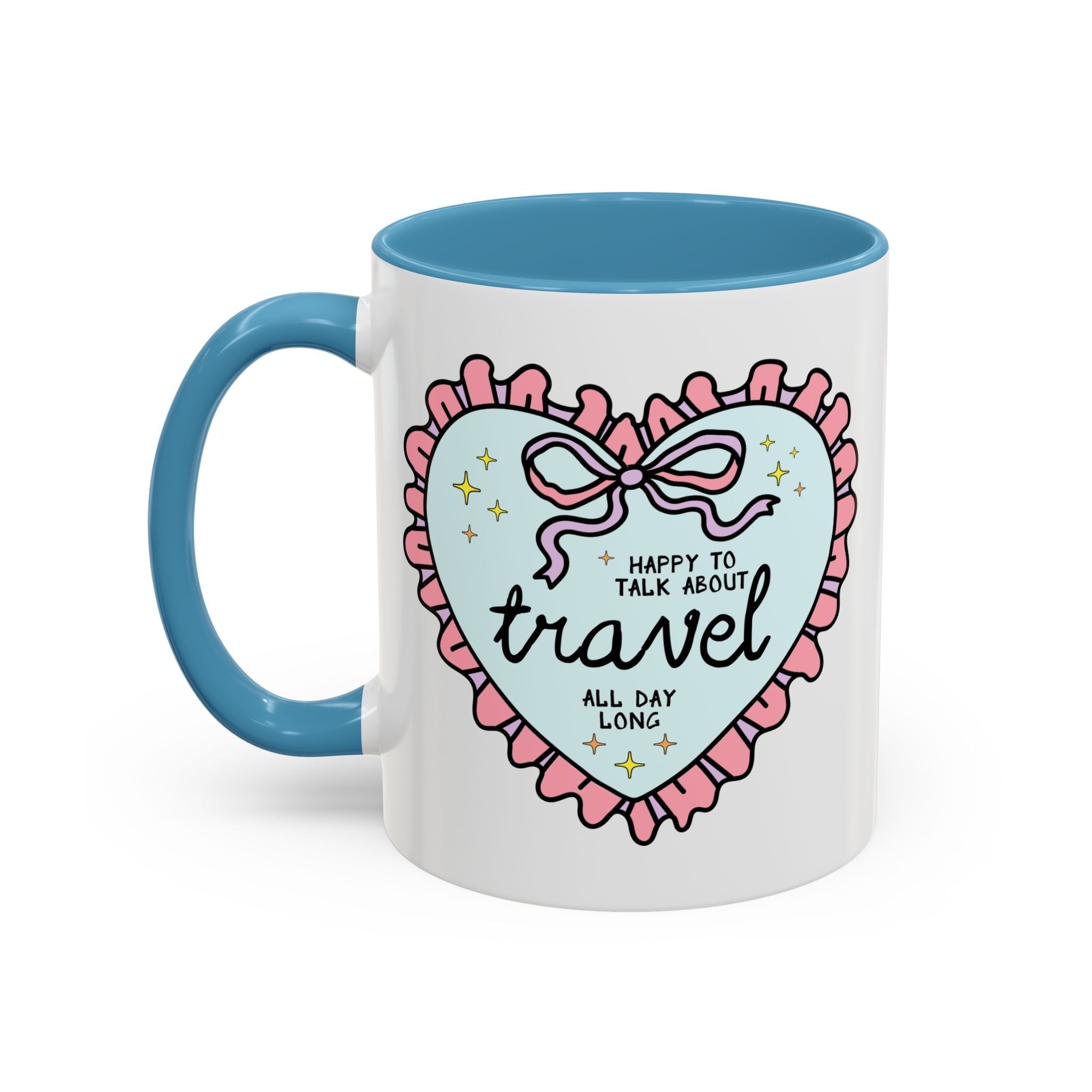 Happy to Talk About Travel All Day Long Coffee Mug - Opal and June