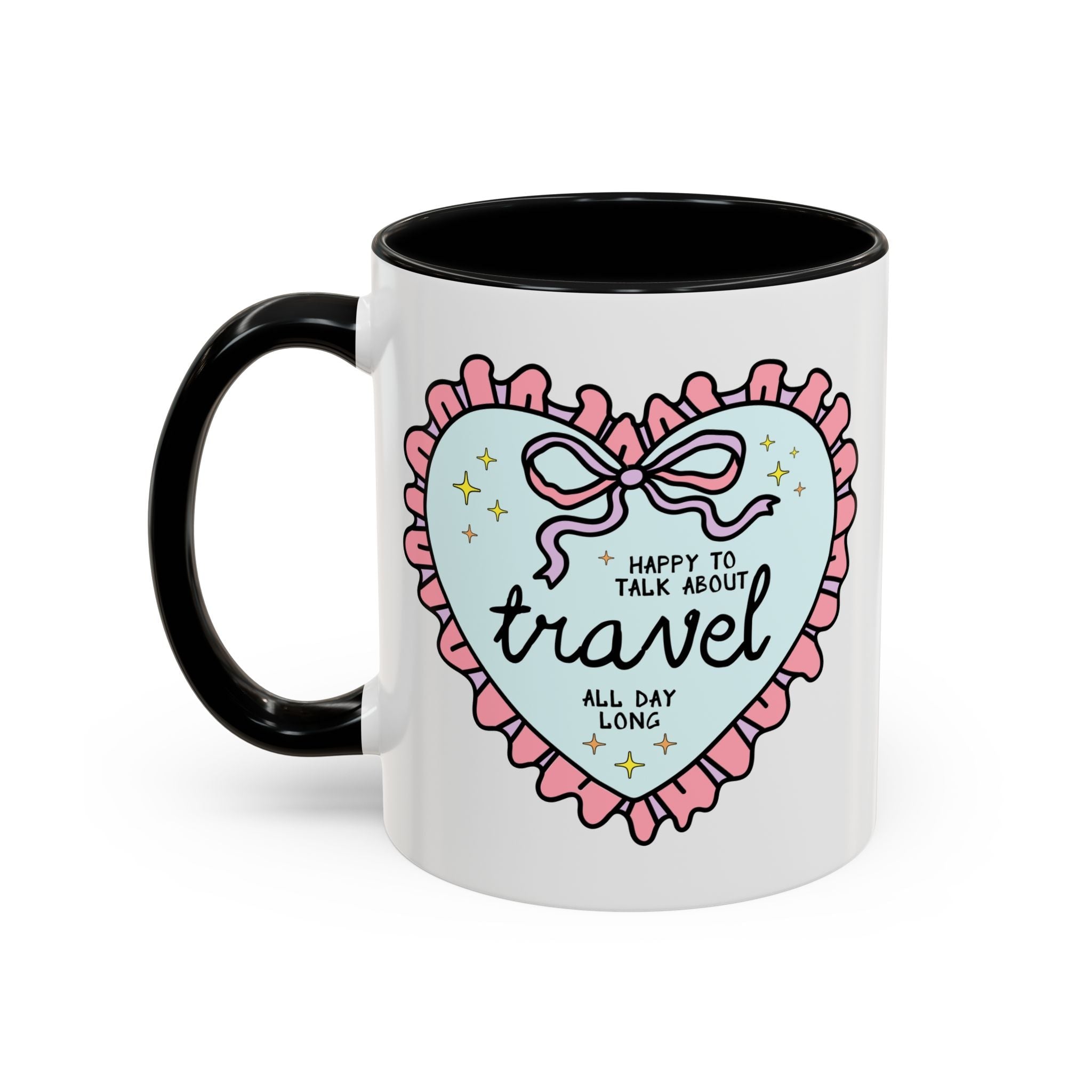 Happy to Talk About Travel All Day Long Coffee Mug - Opal and June