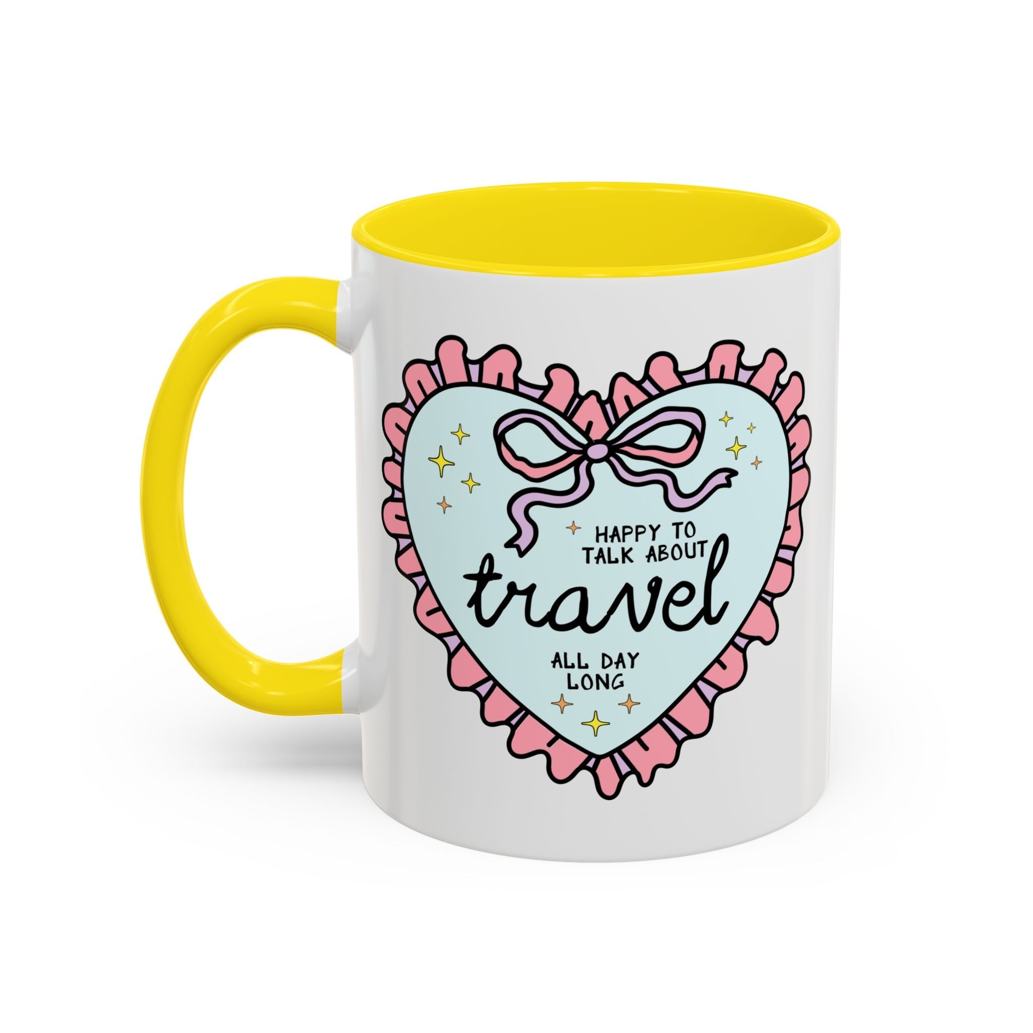 Happy to Talk About Travel All Day Long Coffee Mug - Opal and June