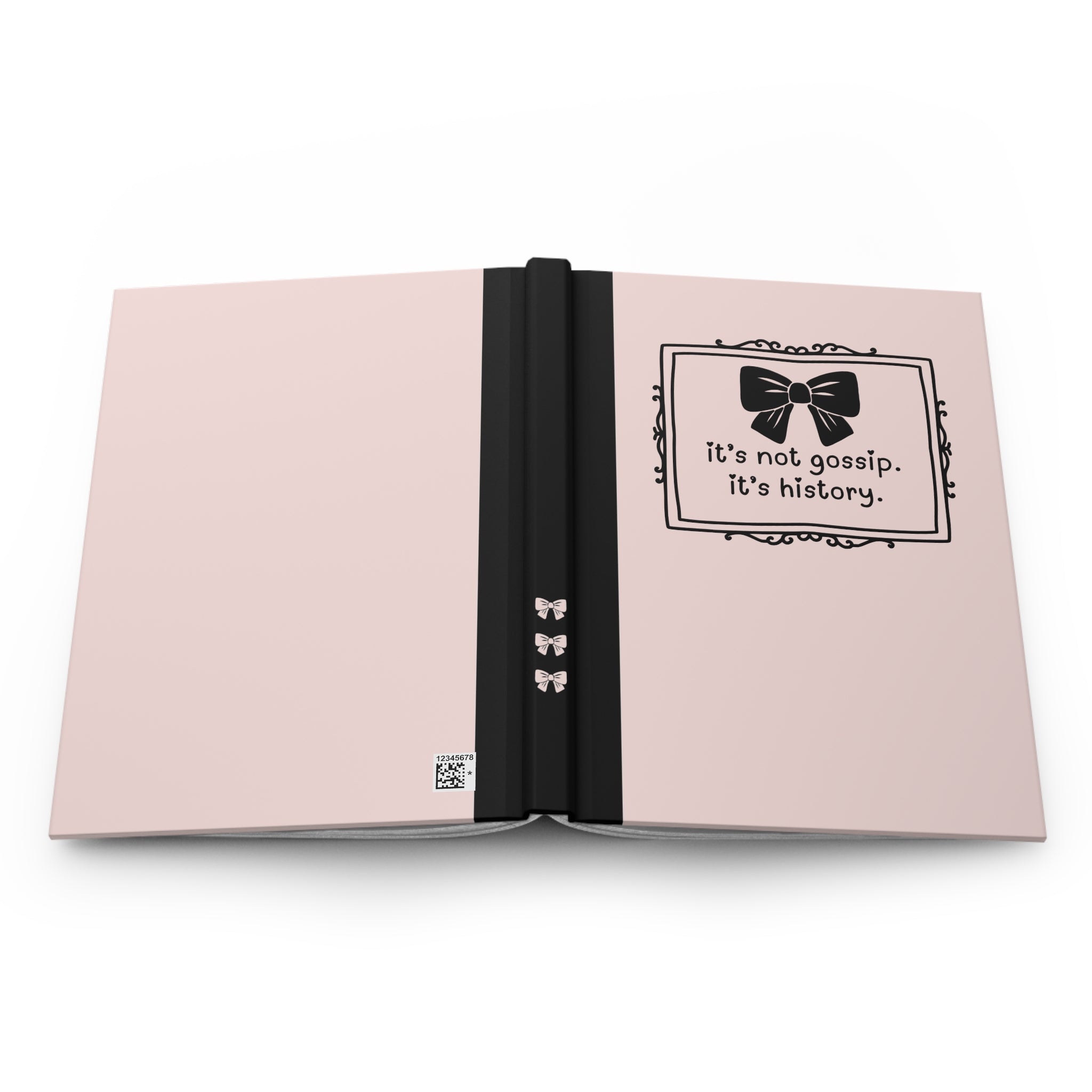 Hardcover Notebook with Bow for History Major or Friend Who Loves Writing, Cute Journal for Daughter, Funny Saying, Diary with Coquette Bows - Opal and June