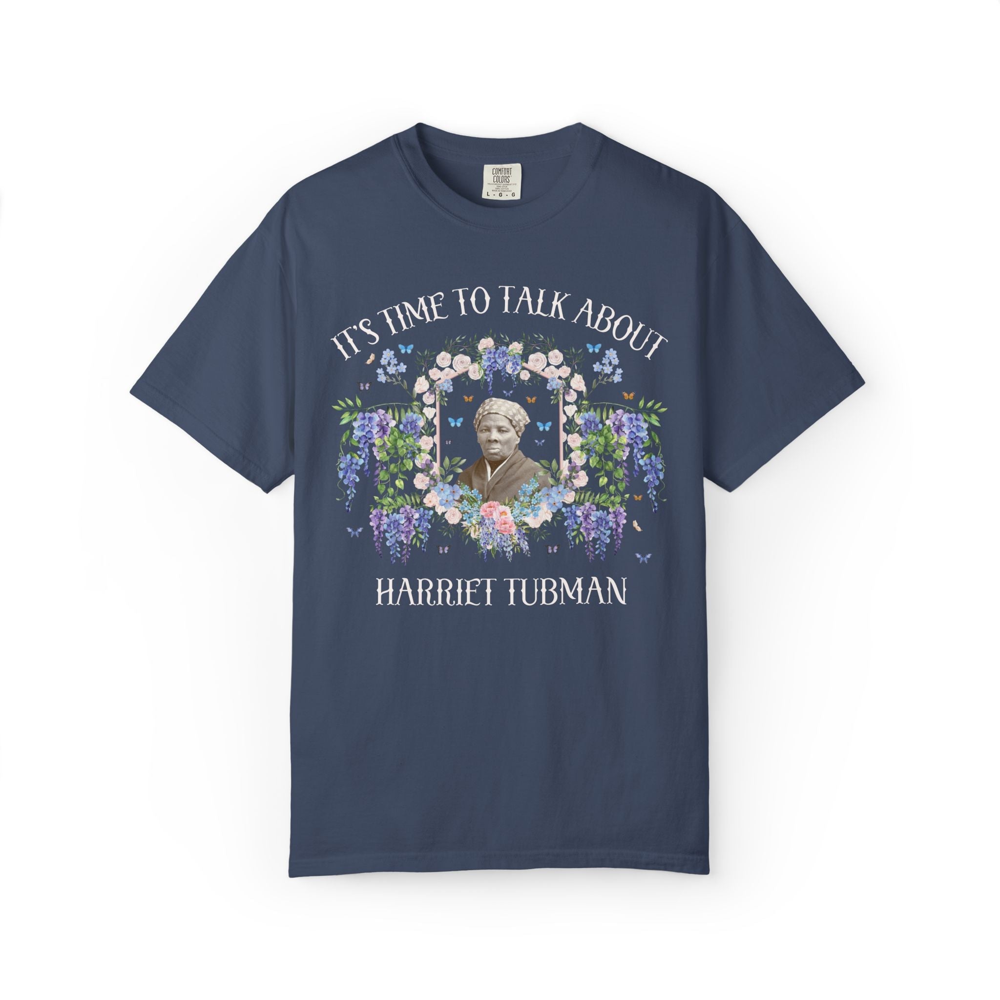 Harriet Tubman Women's History T-Shirt with Flowers: 19th Century American History, Black History Month Tee, 1800s US History Teacher Tee - Opal and June
