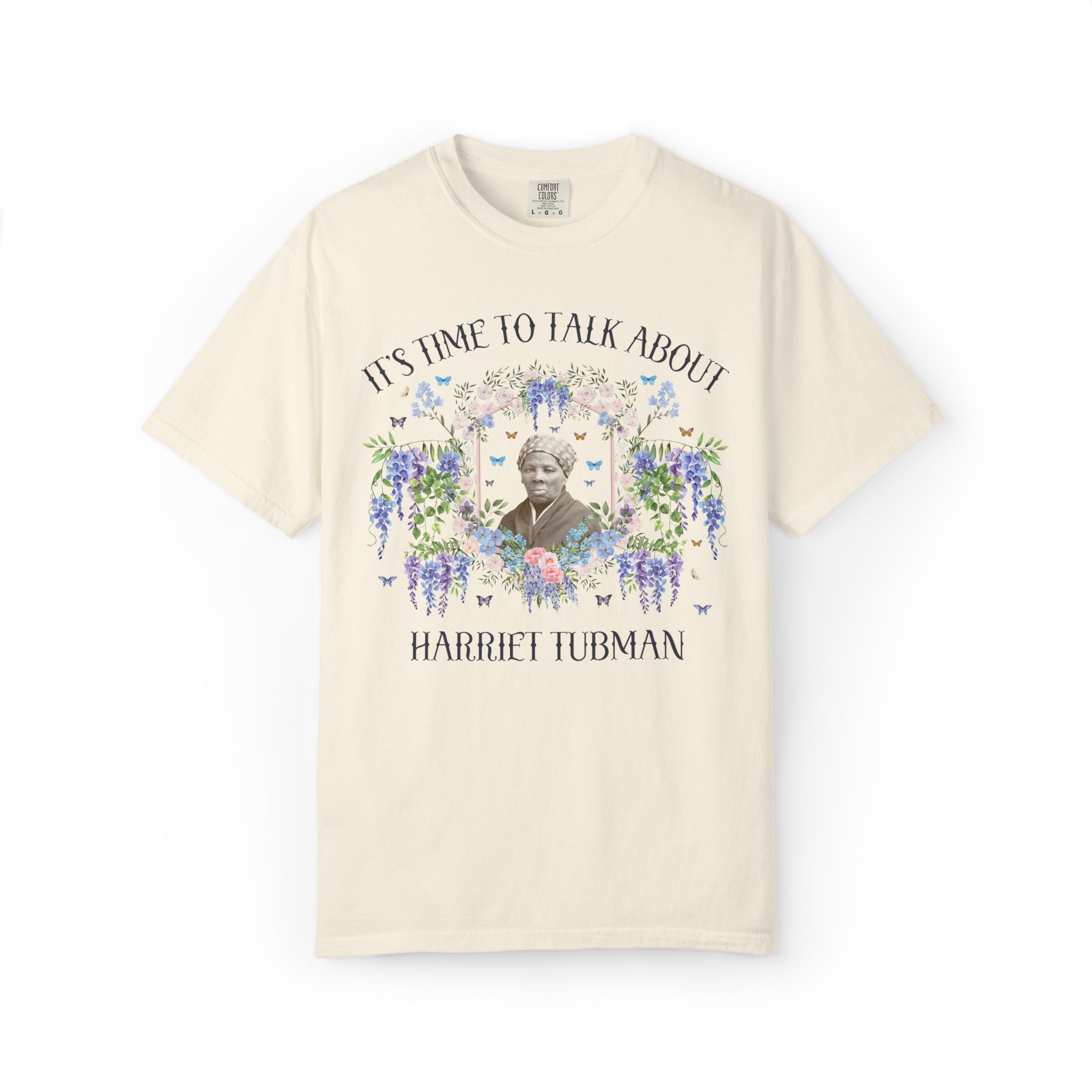 Harriet Tubman Women's History T-Shirt with Flowers: 19th Century American History, Black History Month Tee, 1800s US History Teacher Tee - Opal and June