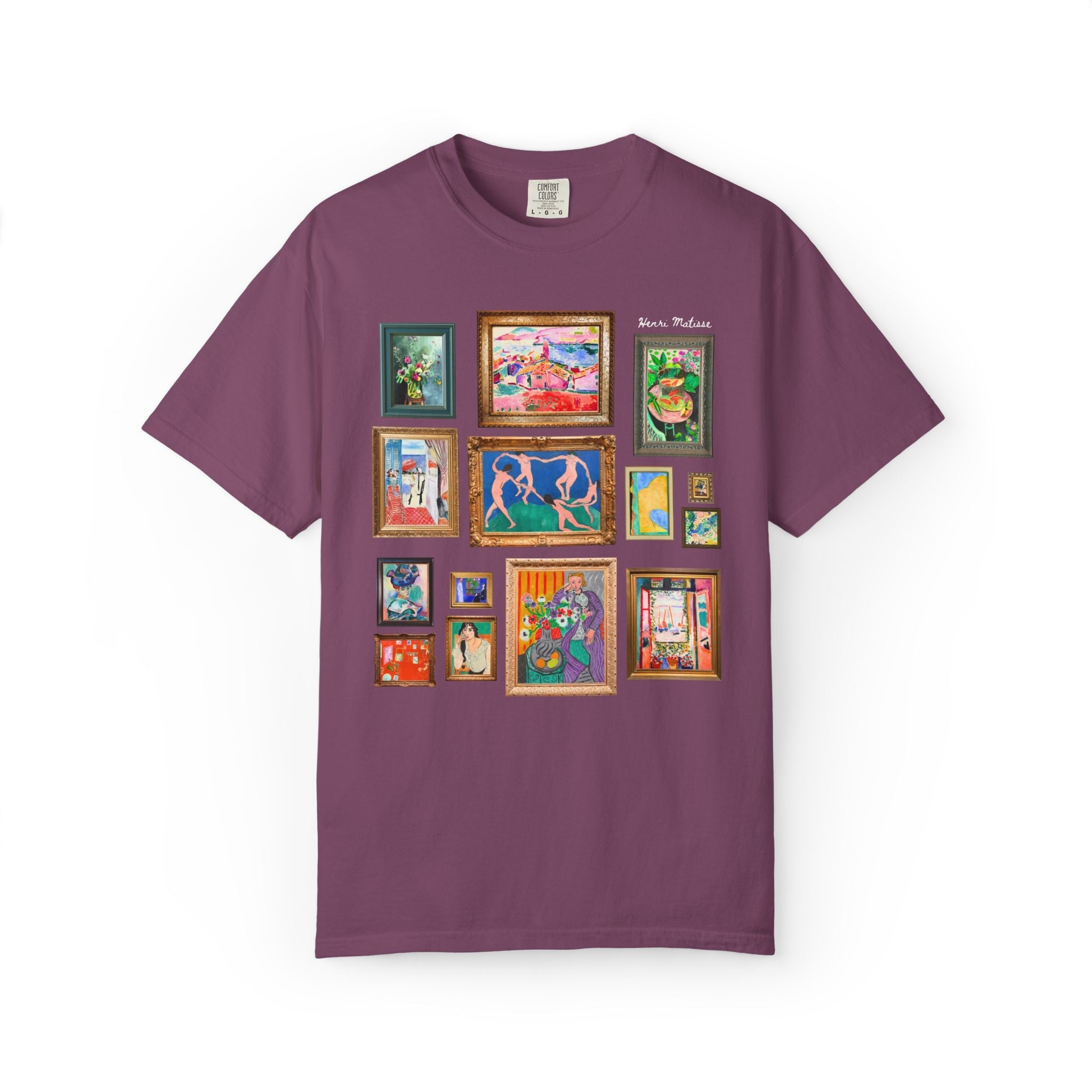 Henri Matisse Art History Buff Tee Shirt with Famous Paintings, Fauvism Modernism Post-Impressionist Art Movements, French Art History Tee - Opal and June