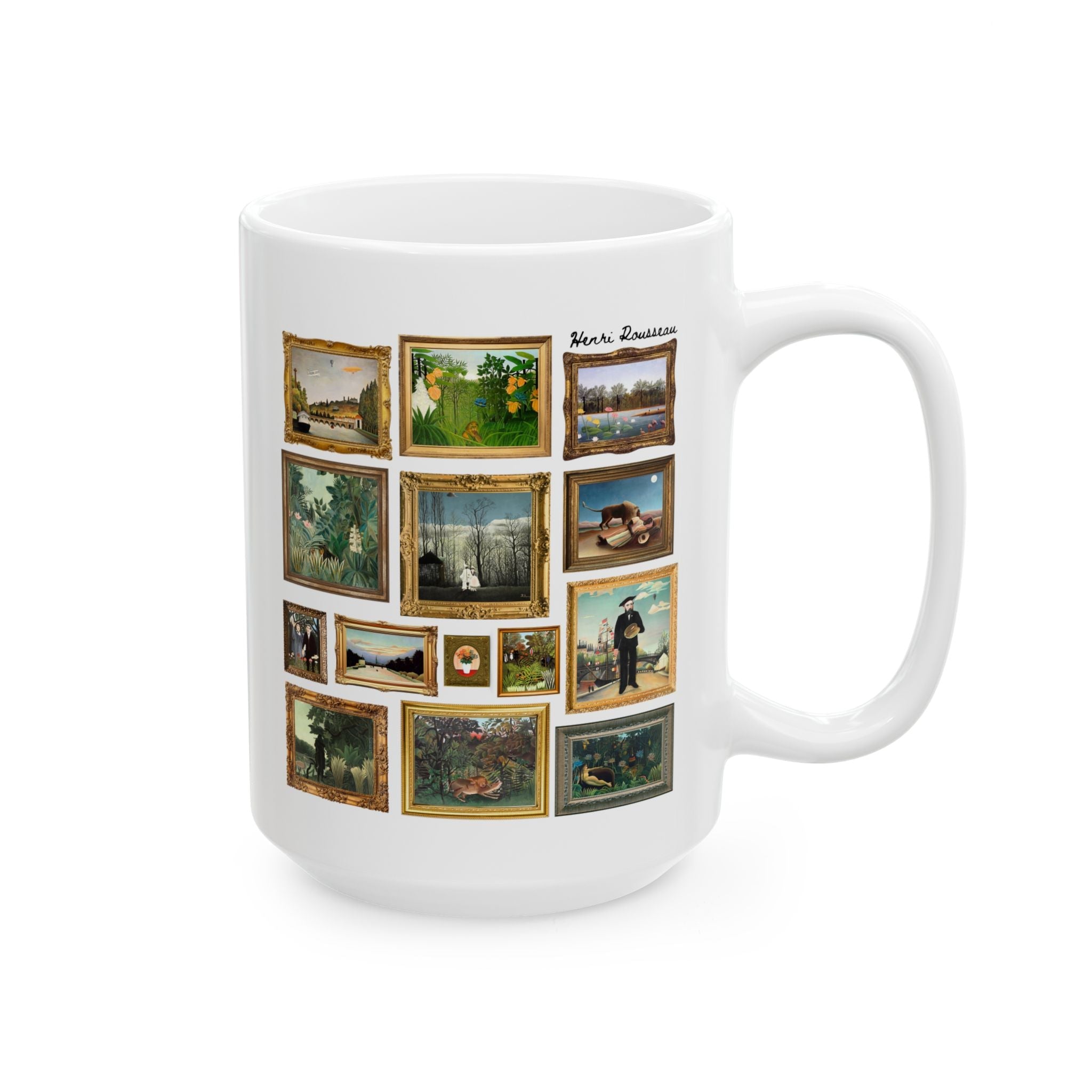 Henri Rousseau Art History Coffee Mug for Museum Lover, French Post - Impressionist Art Movement, Colorful Primitivism Art Historian Gift - Opal and June