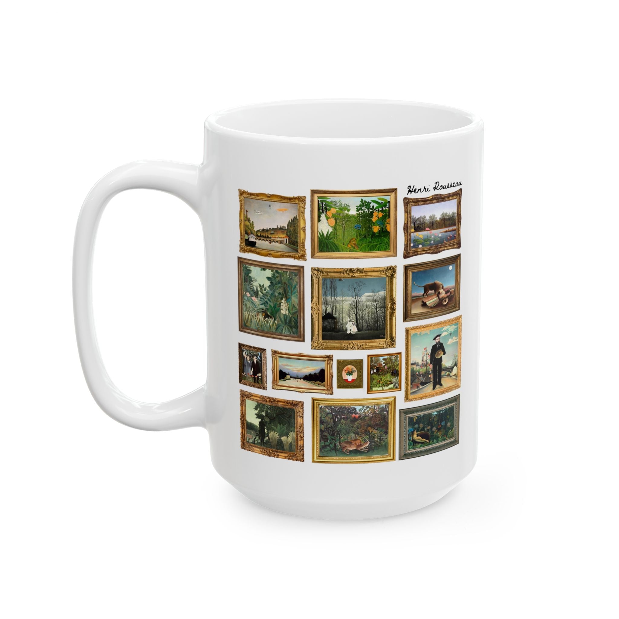 Henri Rousseau Art History Coffee Mug for Museum Lover, French Post - Impressionist Art Movement, Colorful Primitivism Art Historian Gift - Opal and June