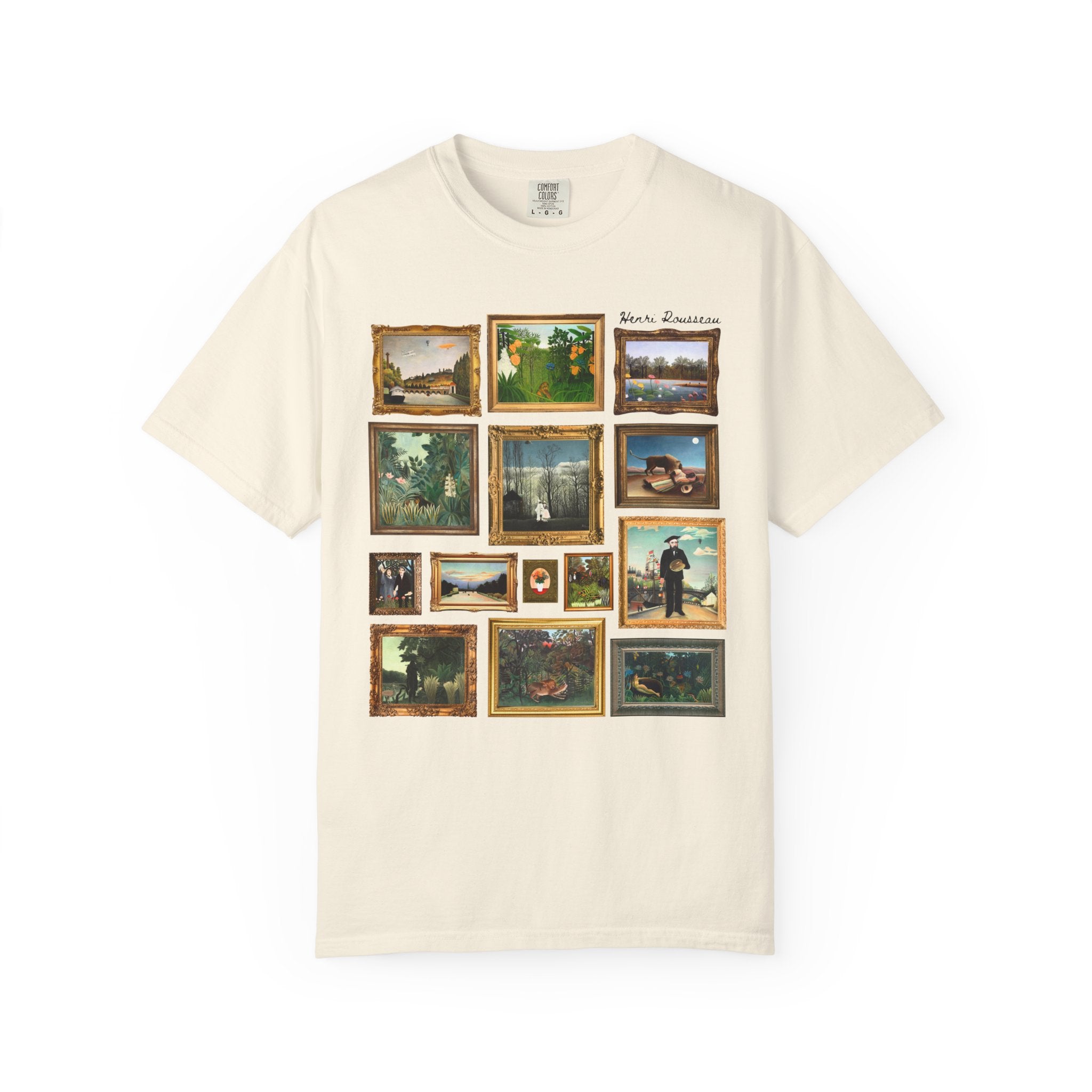 Henri Rousseau Art History Tee Shirt for Museum Lover, French Post - Impressionist Art Movement, Colorful Primitivism Art Historian Gift - Opal and June
