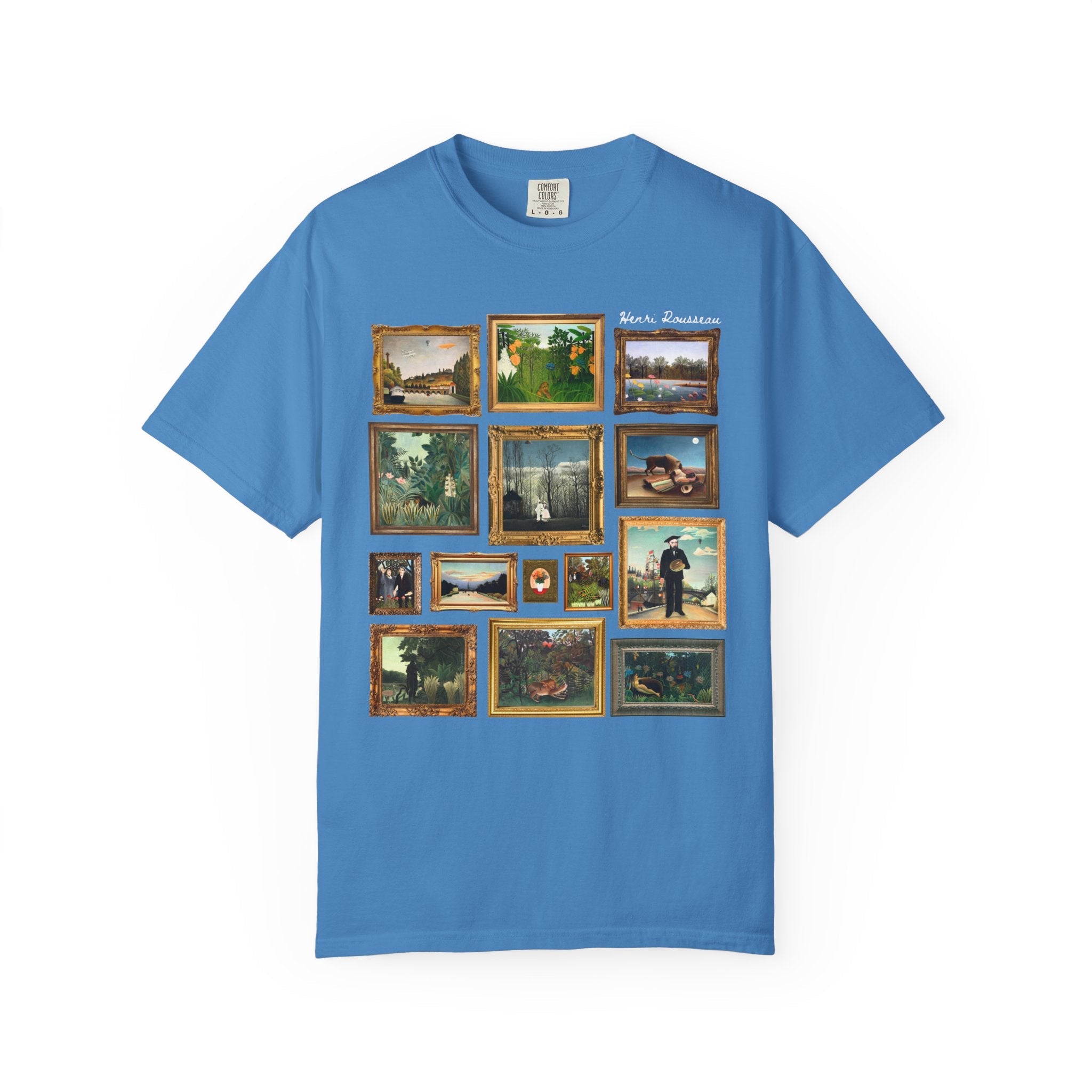 Henri Rousseau Art History Tee Shirt for Museum Lover, French Post - Impressionist Art Movement, Colorful Primitivism Art Historian Gift - Opal and June