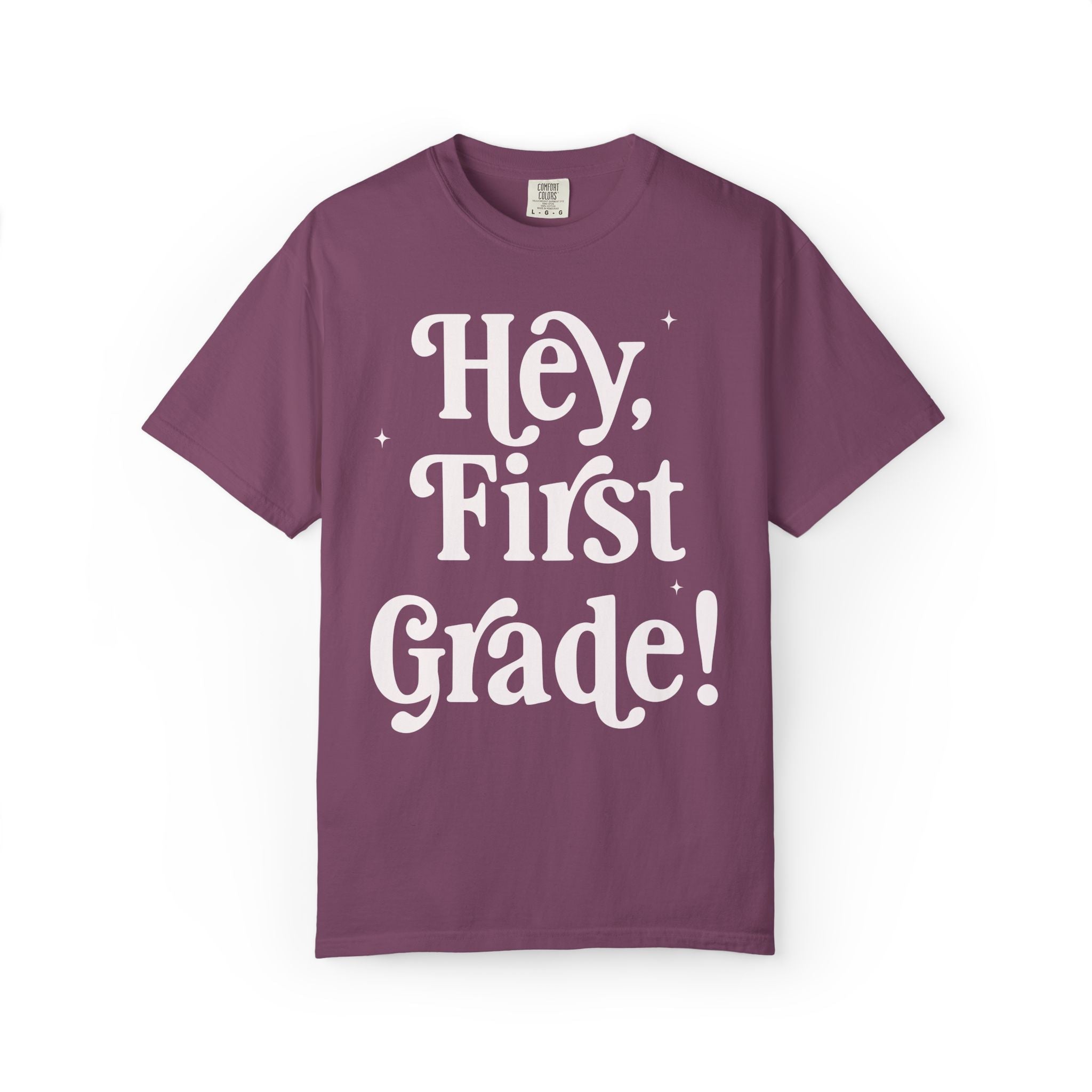 Hey First Grade Back to School Matching Teacher T-Shirt, Cute First Grade Teacher Team or First Grade Team Tee, Paraprofessional Gift - Opal and June