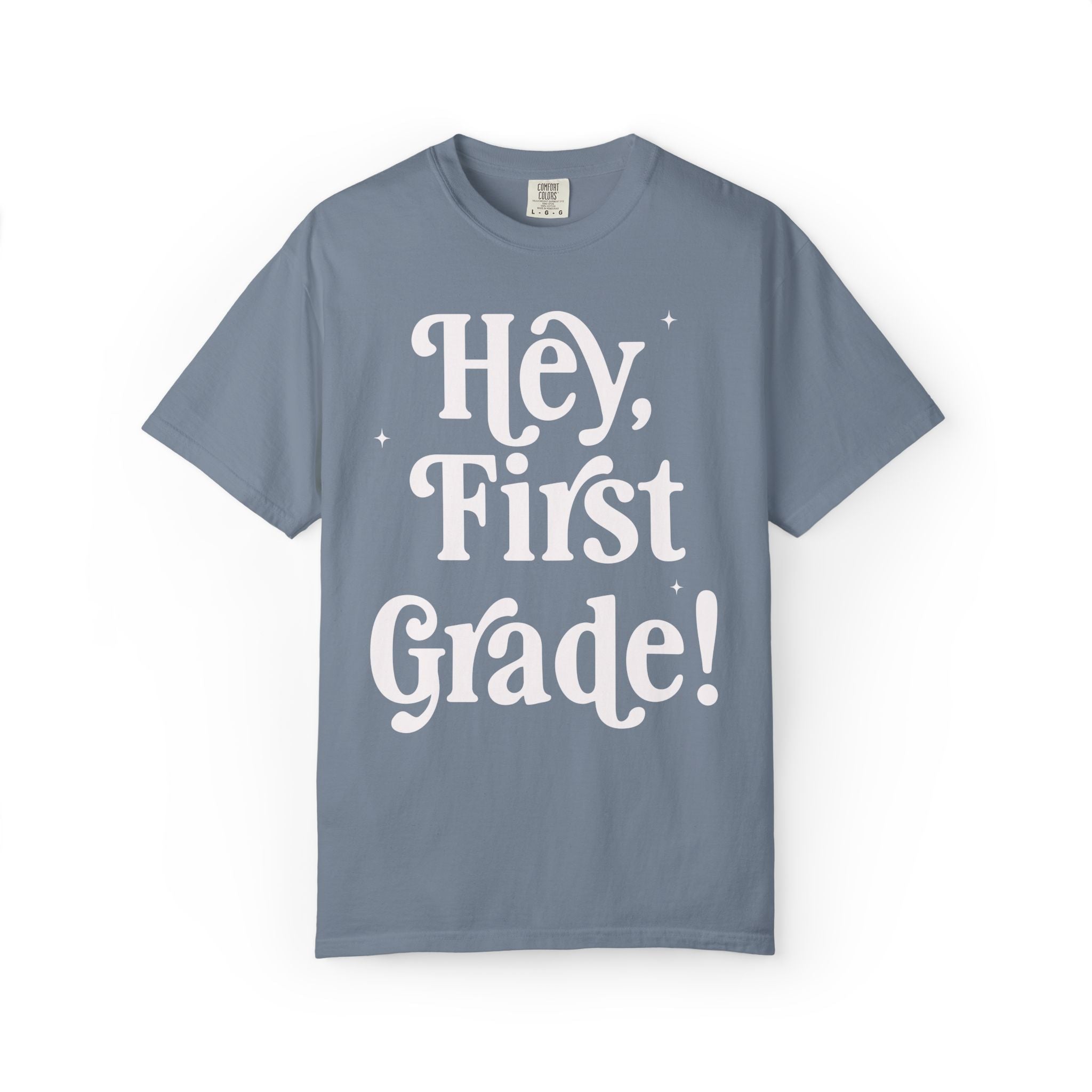 Hey First Grade Back to School Matching Teacher T-Shirt, Cute First Grade Teacher Team or First Grade Team Tee, Paraprofessional Gift - Opal and June