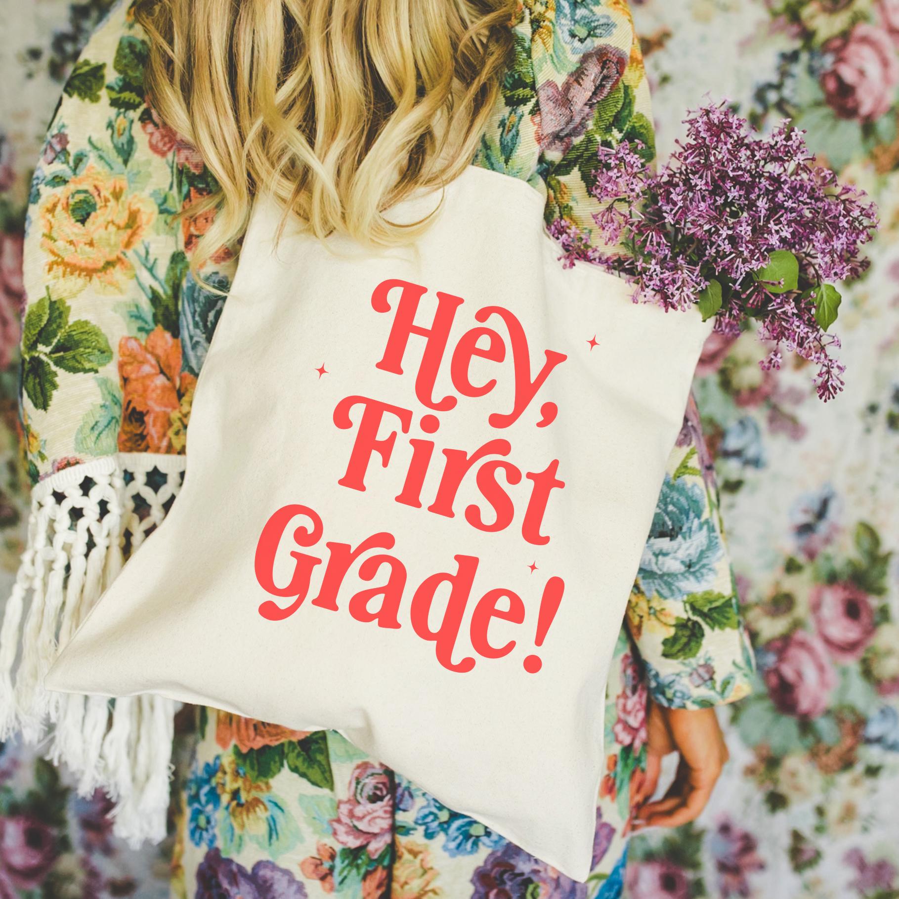 Hey First Grade Back Tote - Opal and June