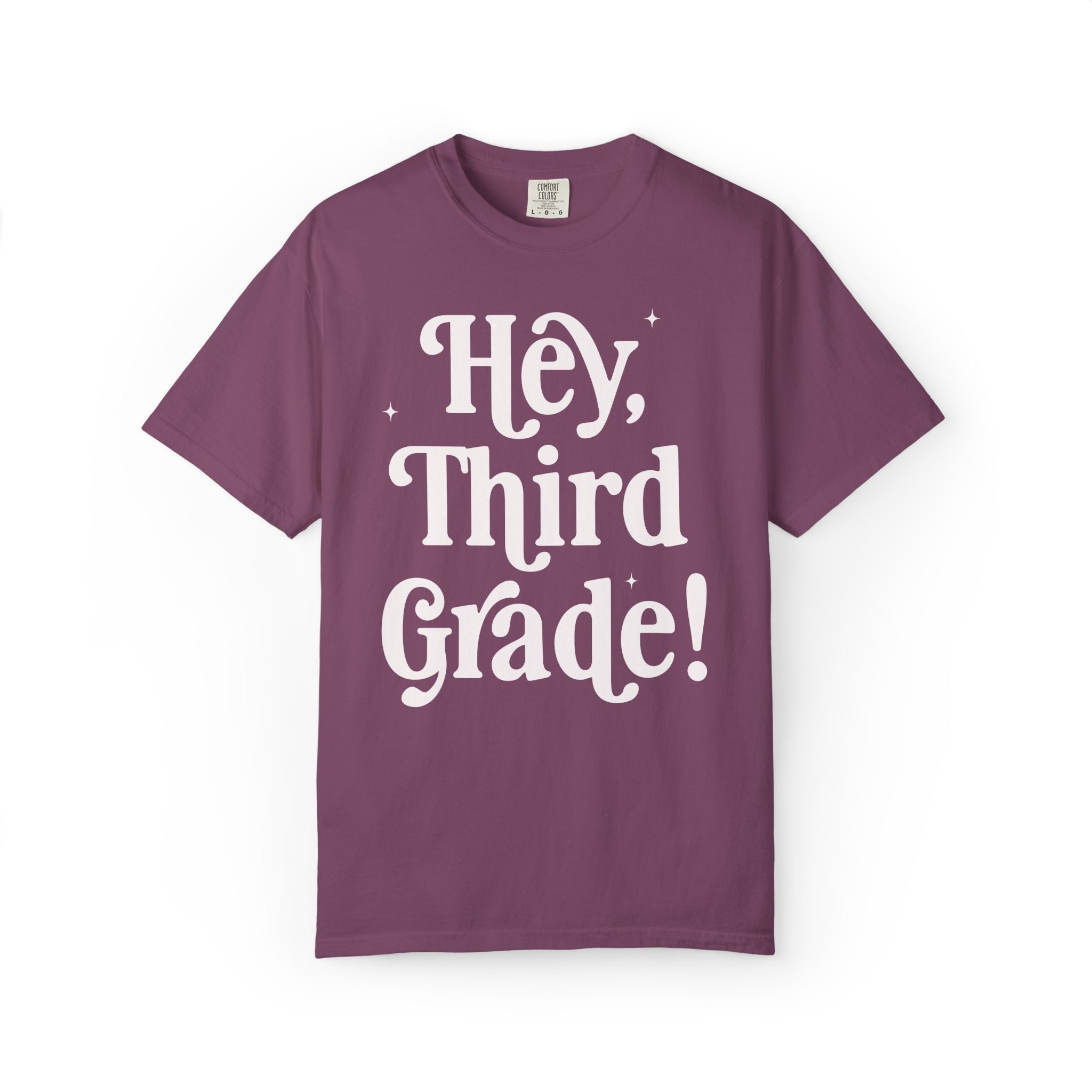 Hey Third Grade Back to School Matching Teacher T-Shirt, Cute Third Grade Teacher Team or Third Grade Team Tee, Paraprofessional Gift - Opal and June