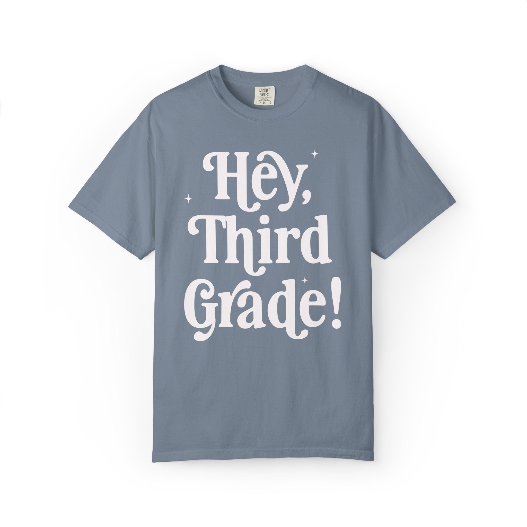 Hey Third Grade Back to School Matching Teacher T-Shirt, Cute Third Grade Teacher Team or Third Grade Team Tee, Paraprofessional Gift - Opal and June