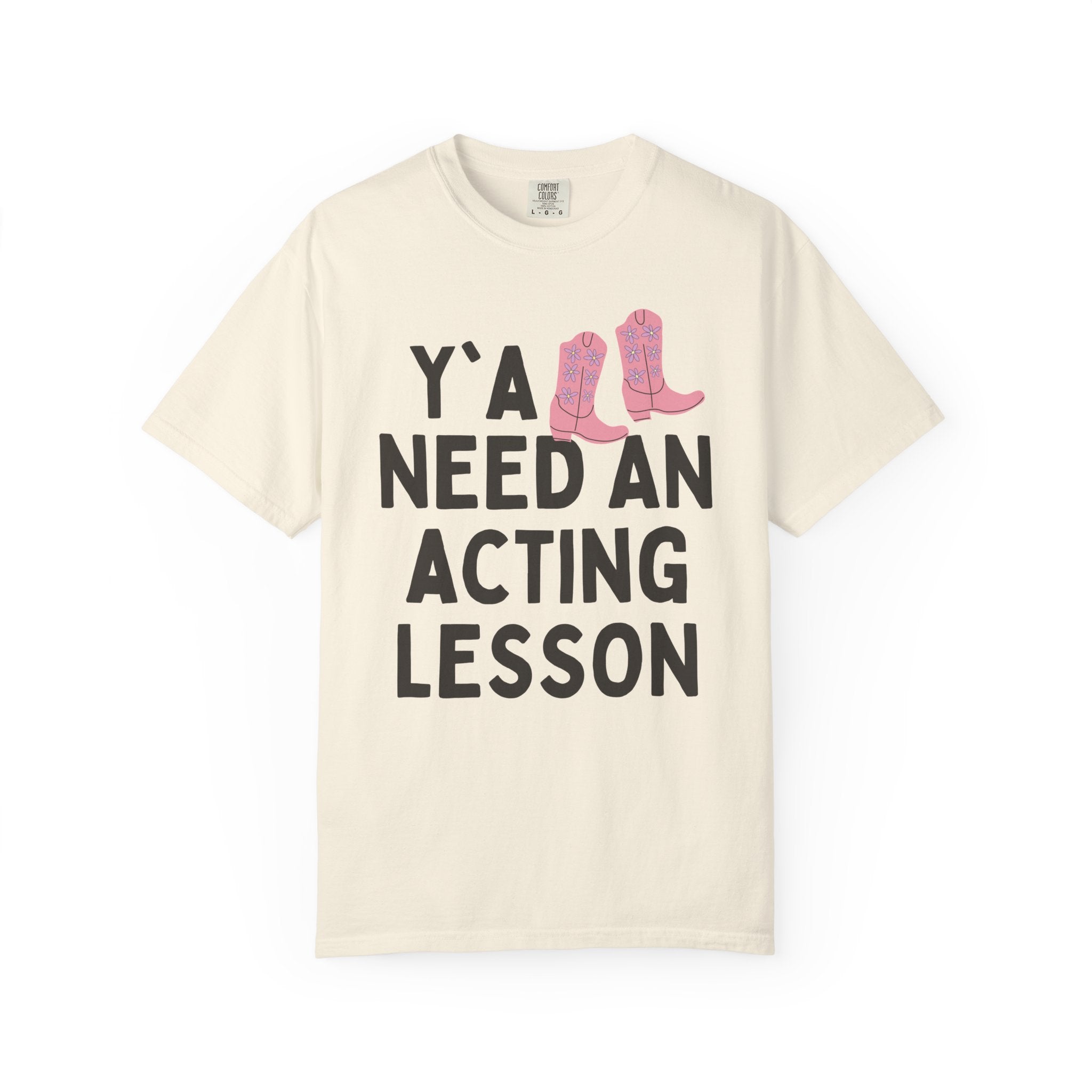 High School Theater Teacher Tee Shirt, Western Aesthetic: Y'all Need an Acting Lesson, Funny Saying Middle School or College Theater Teacher - Opal and June