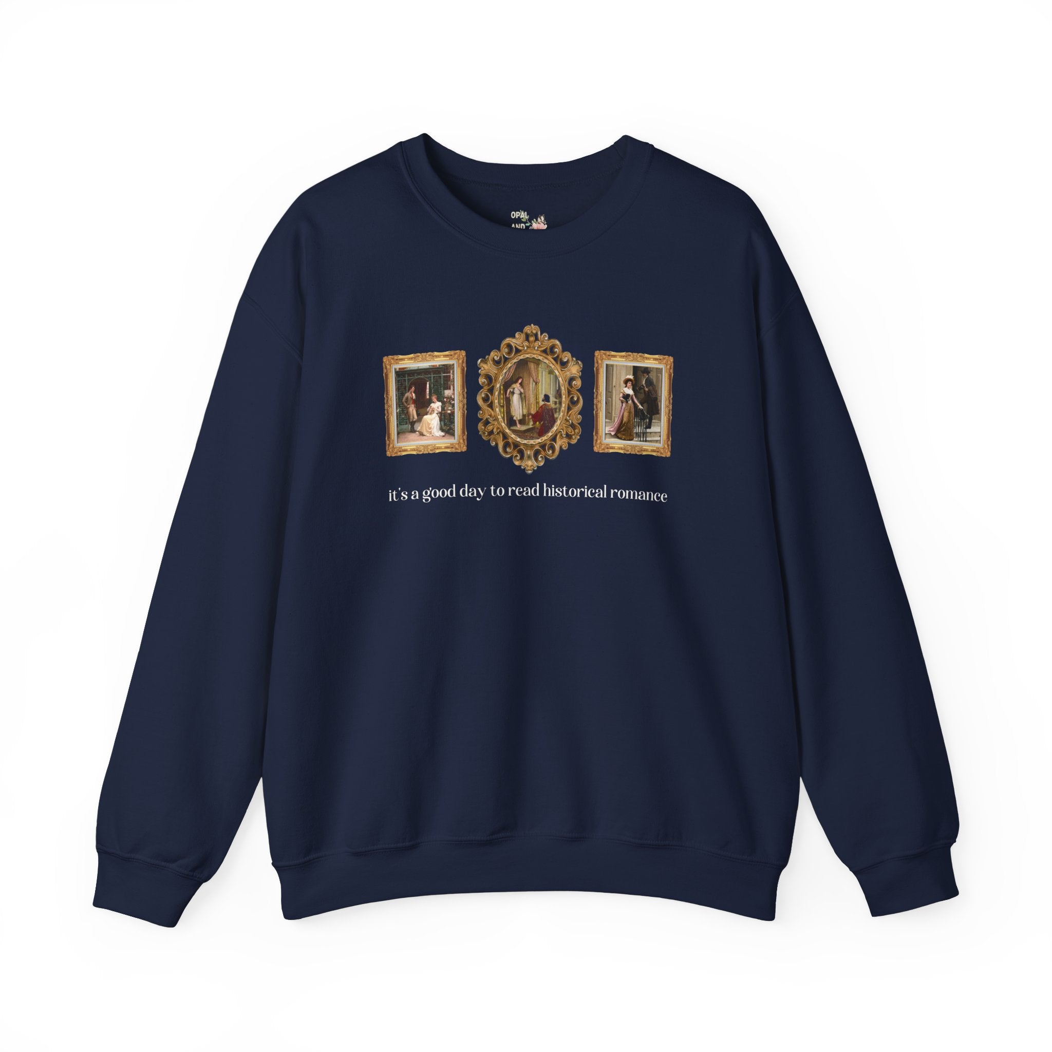 Historical Romance Reader Sweatshirt, Art Historian: Famous Paintings, Edmund Blair Leighton, Pre - Raphaelite Art Movement, Bookworm Gift - Opal and June