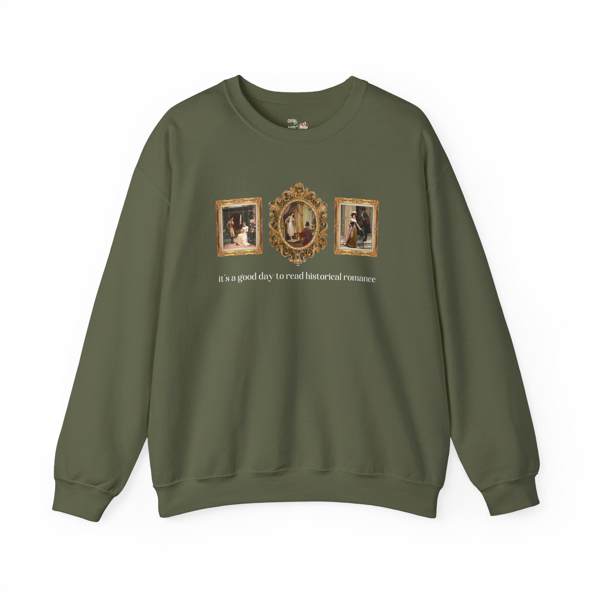 Historical Romance Reader Sweatshirt, Art Historian: Famous Paintings, Edmund Blair Leighton, Pre - Raphaelite Art Movement, Bookworm Gift - Opal and June
