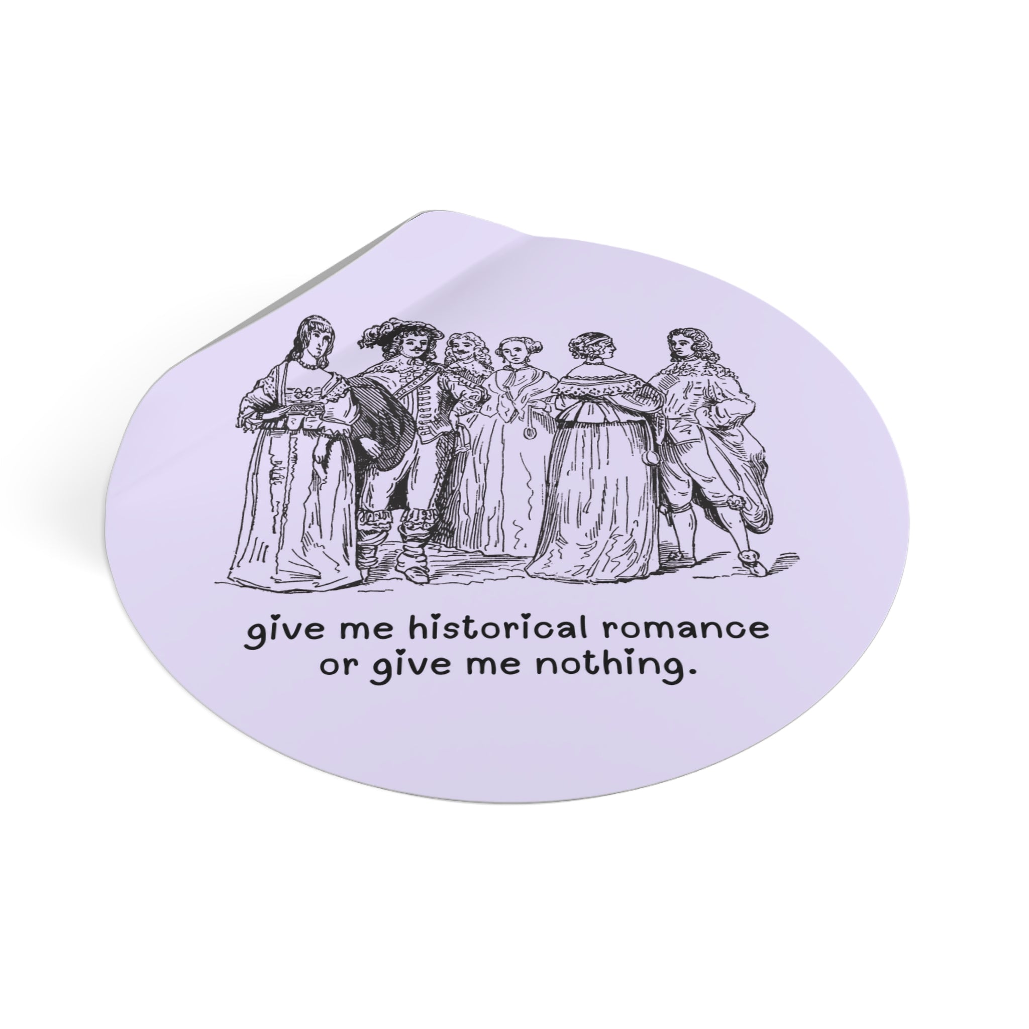 Historical Romance Sticker for Romance Reader Who Loves Regency Romance or Historical Fiction, Funny Book Lover or Bookworm Gift for Her - Opal and June