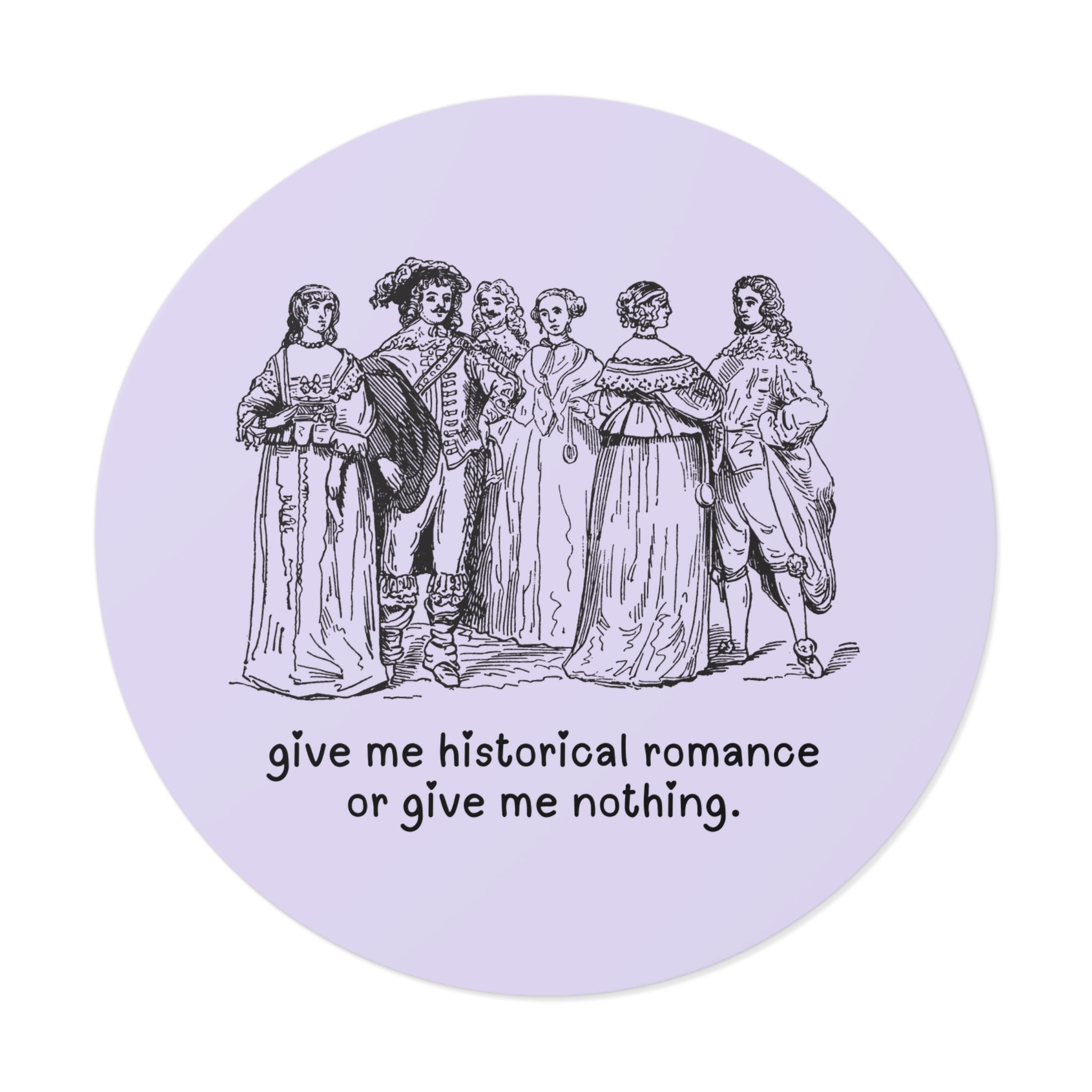 Historical Romance Sticker for Romance Reader Who Loves Regency Romance or Historical Fiction, Funny Book Lover or Bookworm Gift for Her - Opal and June
