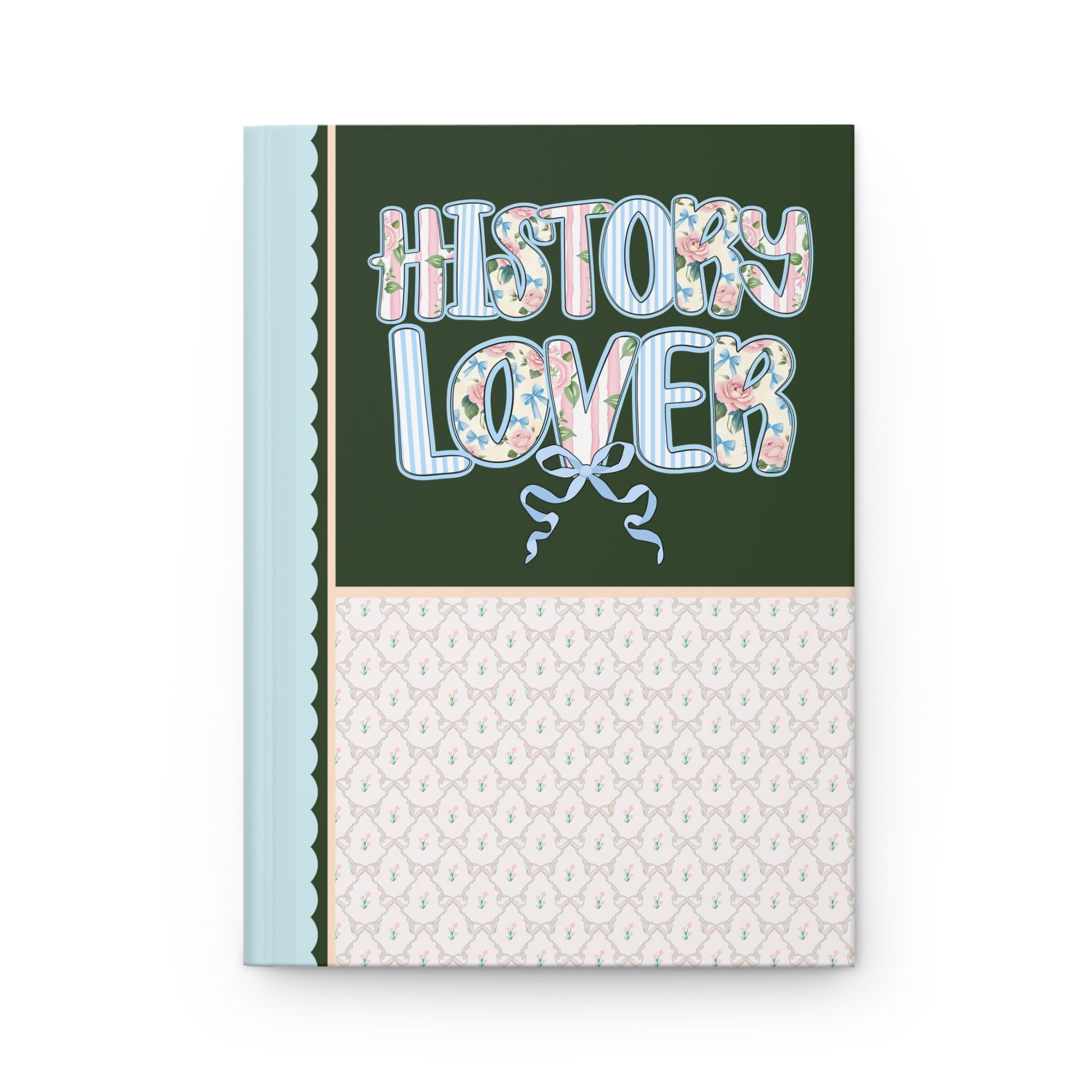 History Lover Gift for History Major or History Professor, Women's History Month Teacher Appreciation, Floral Fairycore Notebook for Student - Opal and June