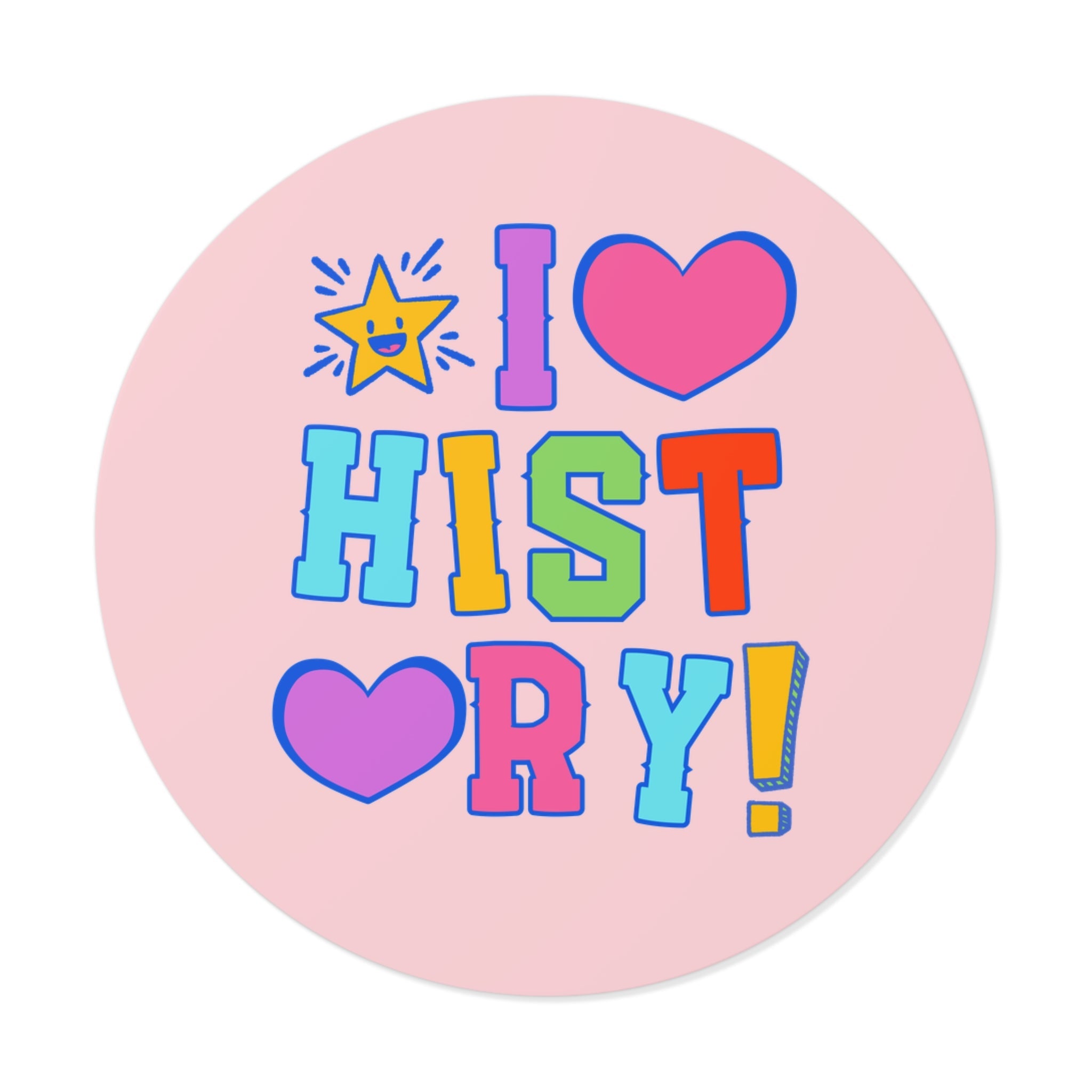 History Teacher Sticker with Dreamcore Y2K Aesthetic, Colorful History Professor Sticker with Star, History Buff Gift, Sticker for Library - Opal and June
