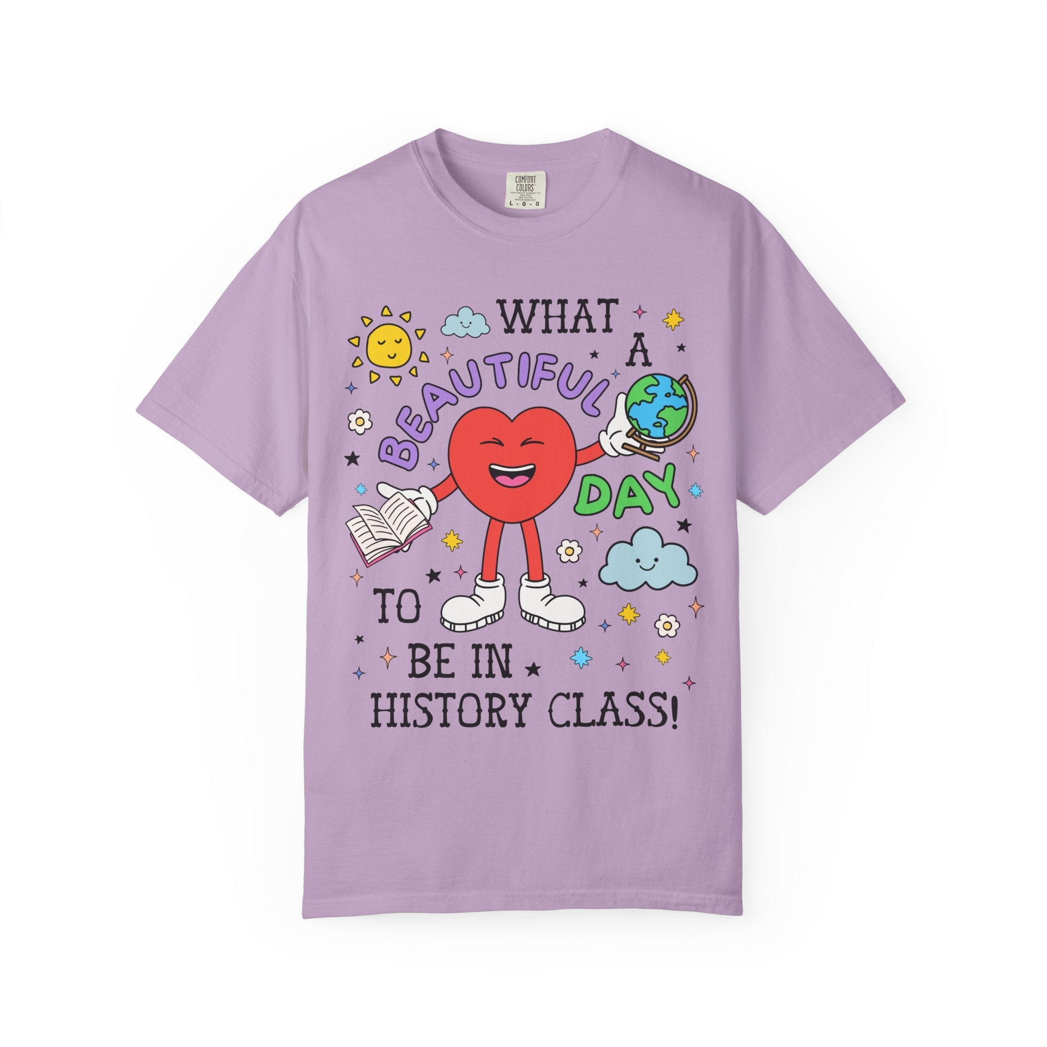History Teacher Tee Shirt for History Professor, Adorable Retro 90s Aesthetic T-Shirt with Flowers for Historian or Social Studies Teacher - Opal and June