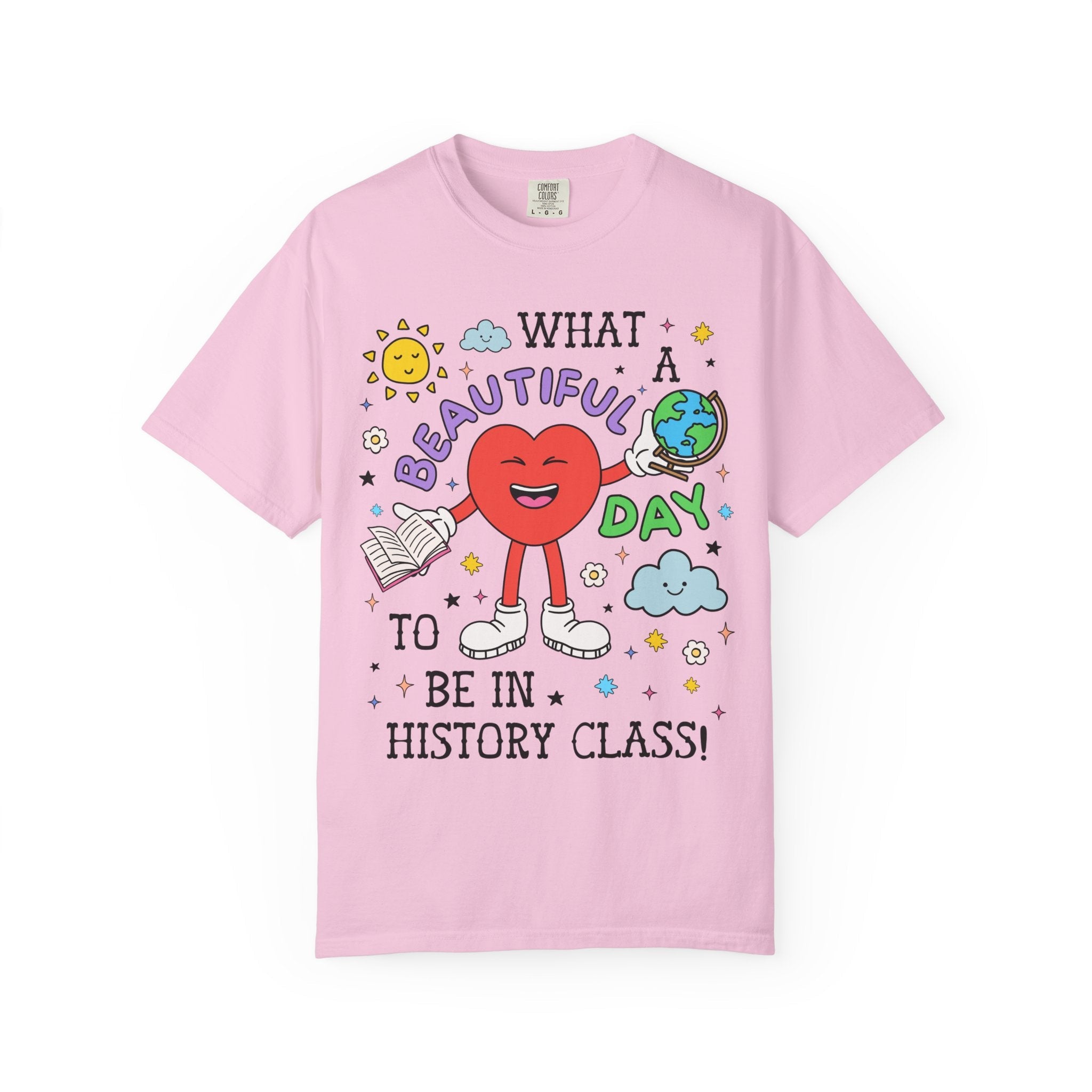 History Teacher Tee Shirt for History Professor, Adorable Retro 90s Aesthetic T-Shirt with Flowers for Historian or Social Studies Teacher - Opal and June