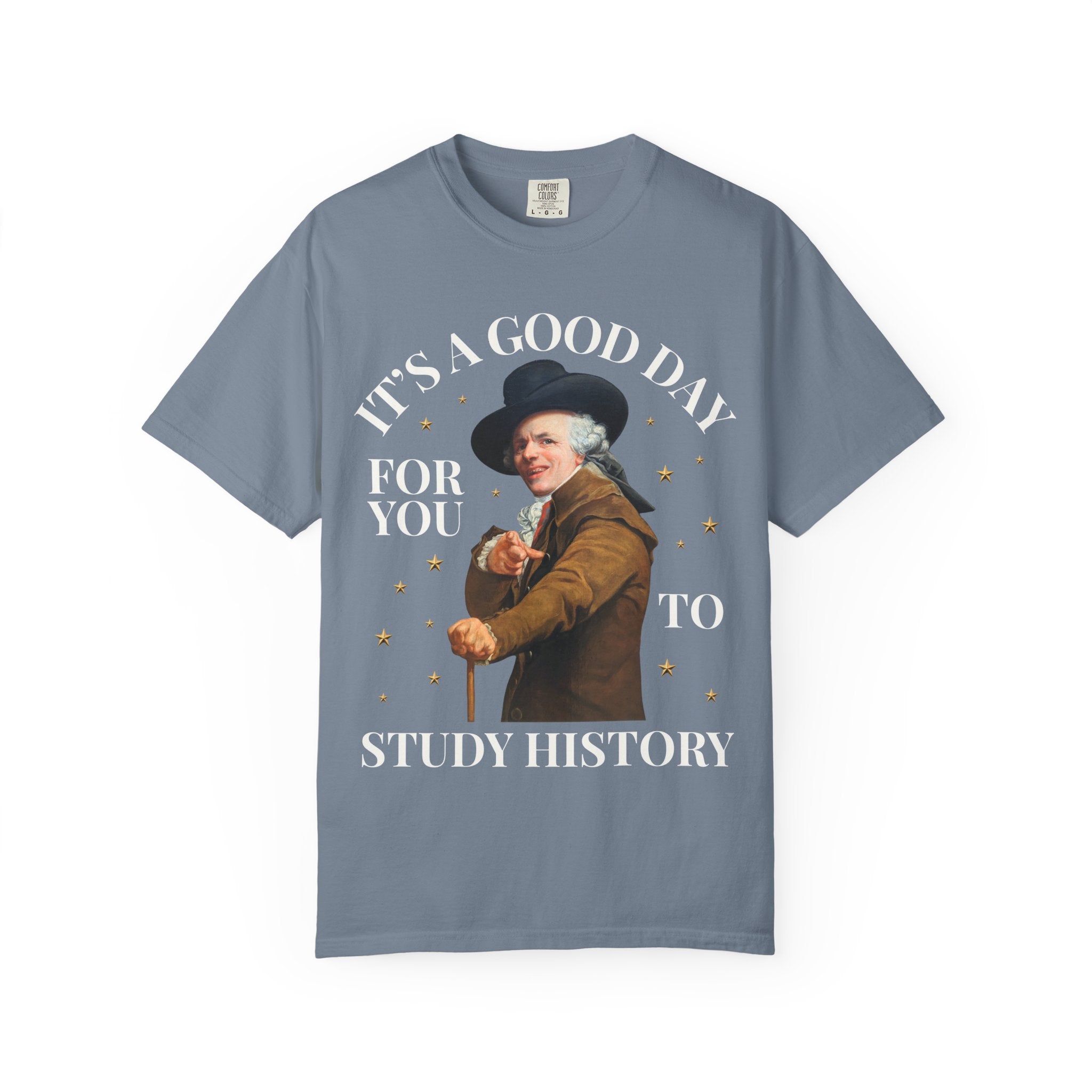 History Teacher Tee Shirt for History Professor or Teaching Assistant, Funny Art History T-Shirt with Famous Painting by Joseph Ducreux - Opal and June
