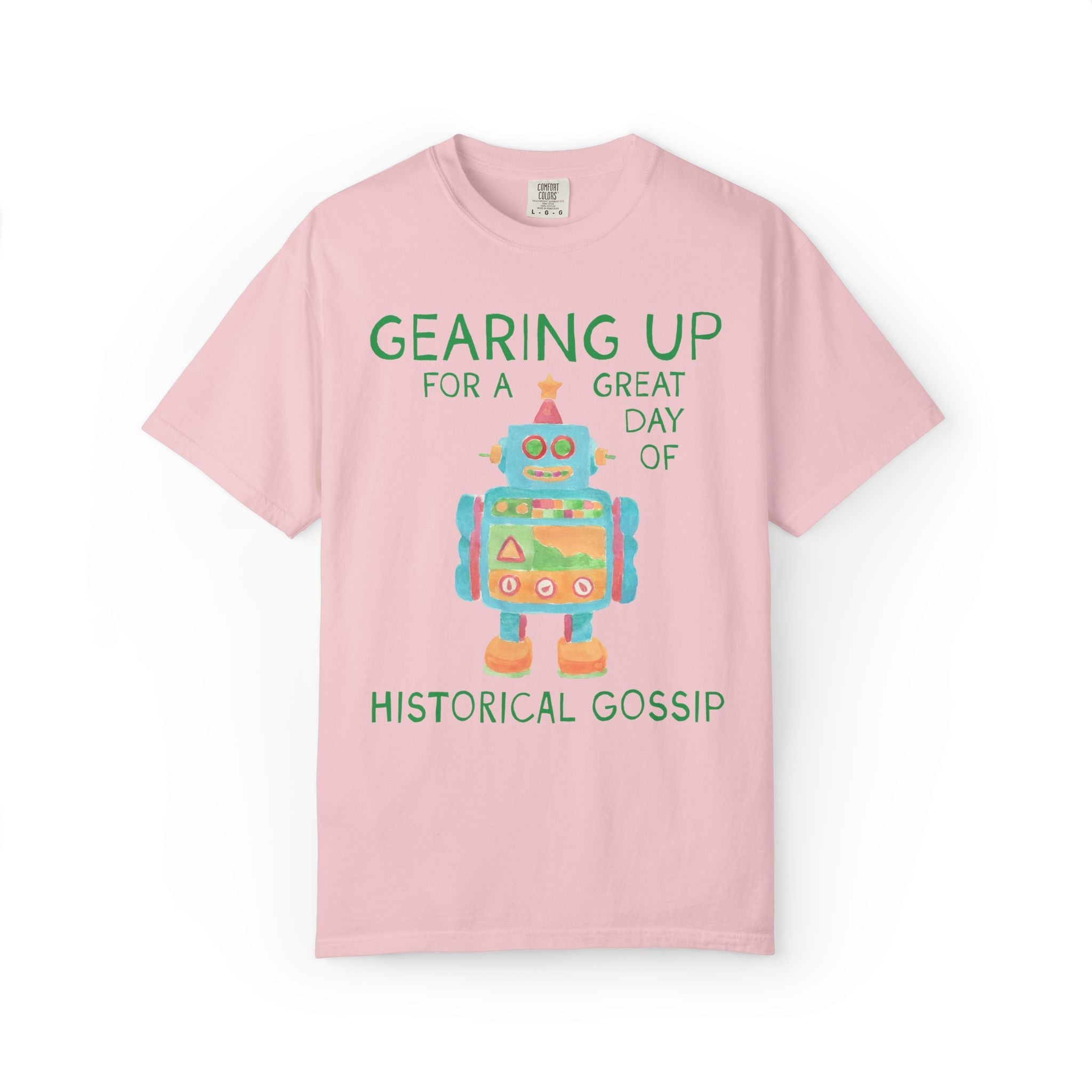 History Teacher Tee Shirt with Cute Little Robot: Gearing Up for a Great Day, Funny Science Lover Robotics Tee for New School Year - Opal and June