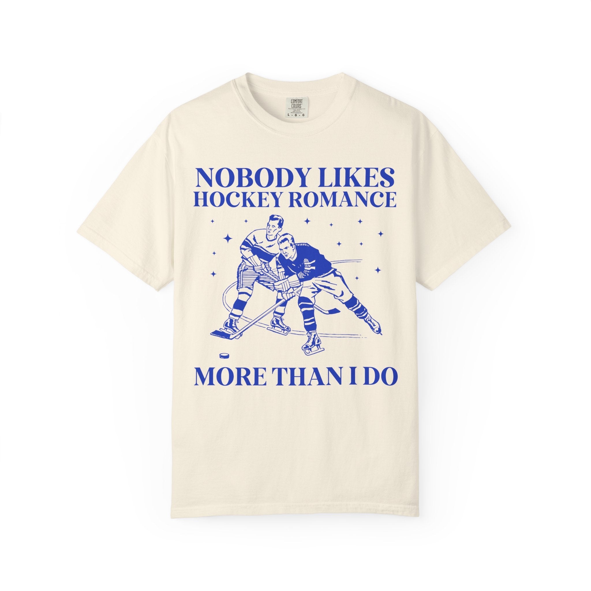 Hockey Romance Book Lover Tee Shirt with Funny Saying, Silly Bookish Tee for Romance Reader Who Loves Sports Romance, Contemporary Romance - Opal and June