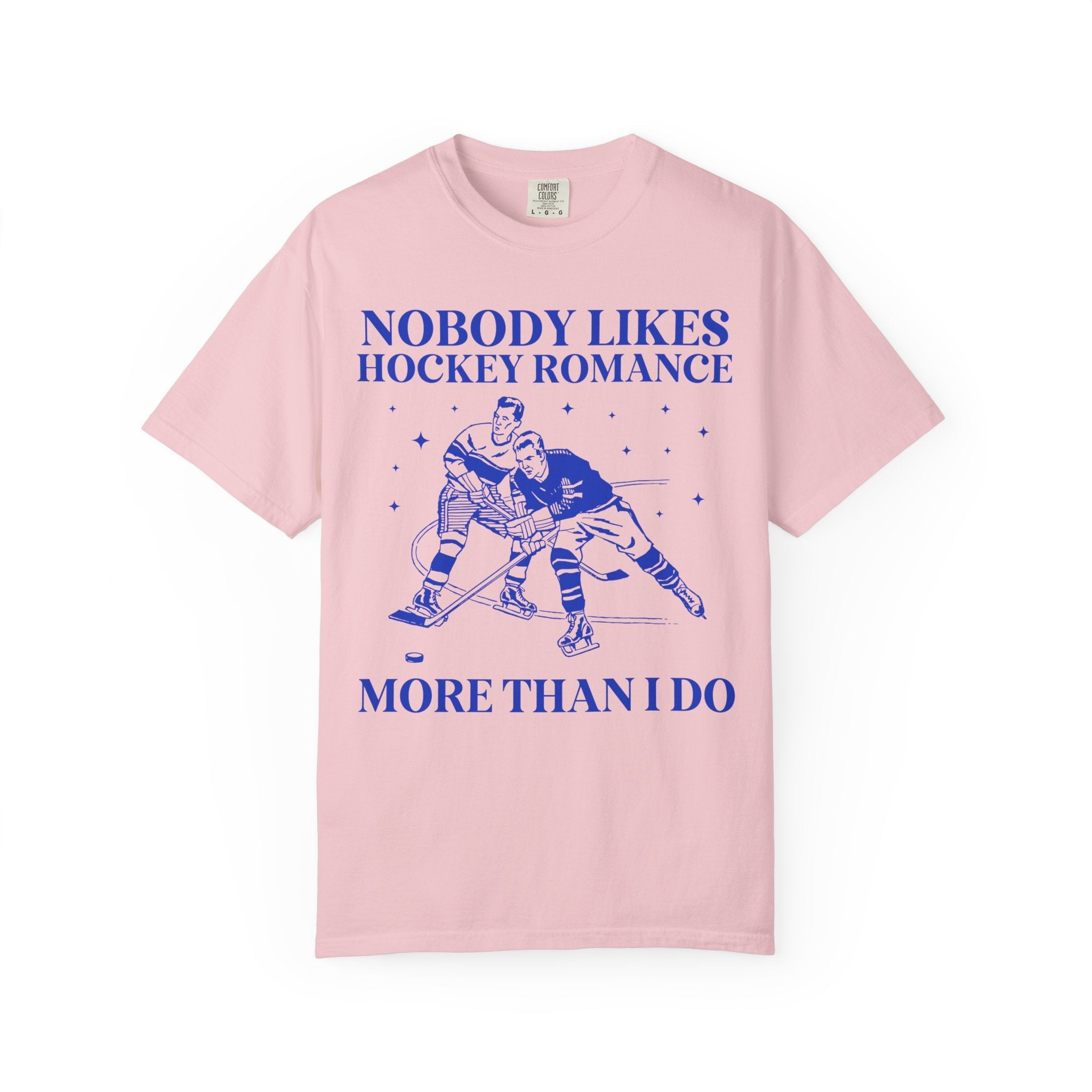 Hockey Romance Book Lover Tee Shirt with Funny Saying, Silly Bookish Tee for Romance Reader Who Loves Sports Romance, Contemporary Romance - Opal and June
