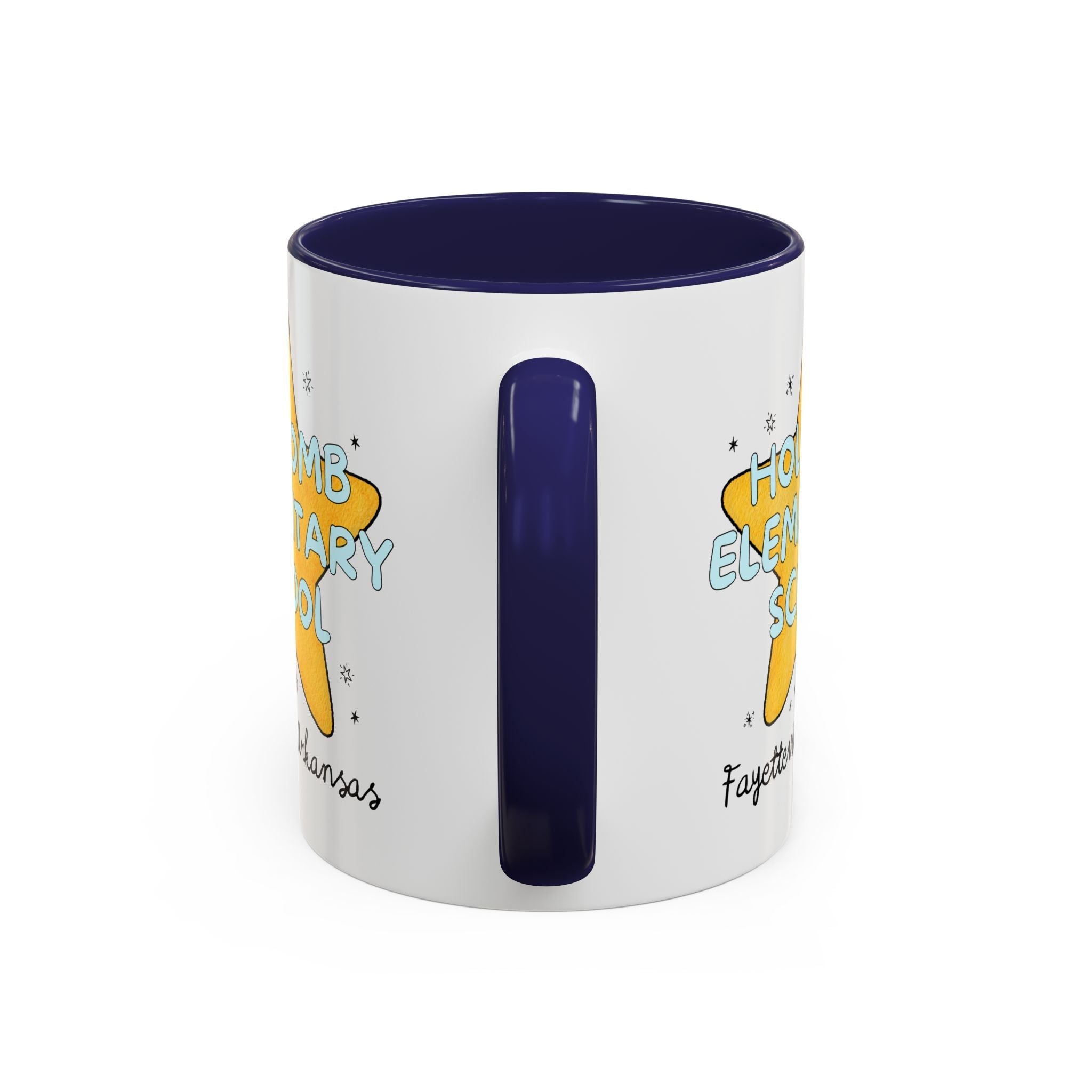 Holcomb Elementary School Coffee Mug: Star Design | FPS + Opal and June 11 Oz Coffee Mug, Fayetteville Public Schools - Opal and June