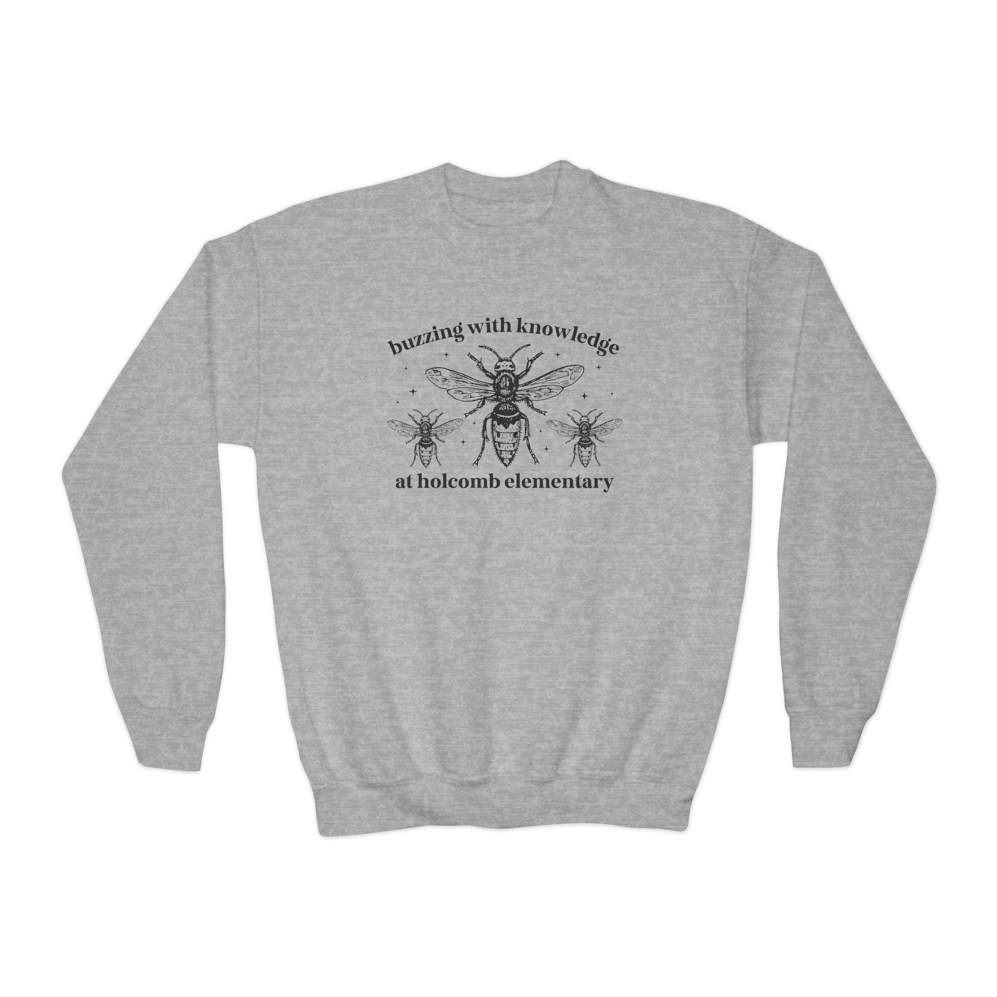 Holcomb Elementary School Kids Sweatshirt: Buzzing with Knowledge - Opal and June